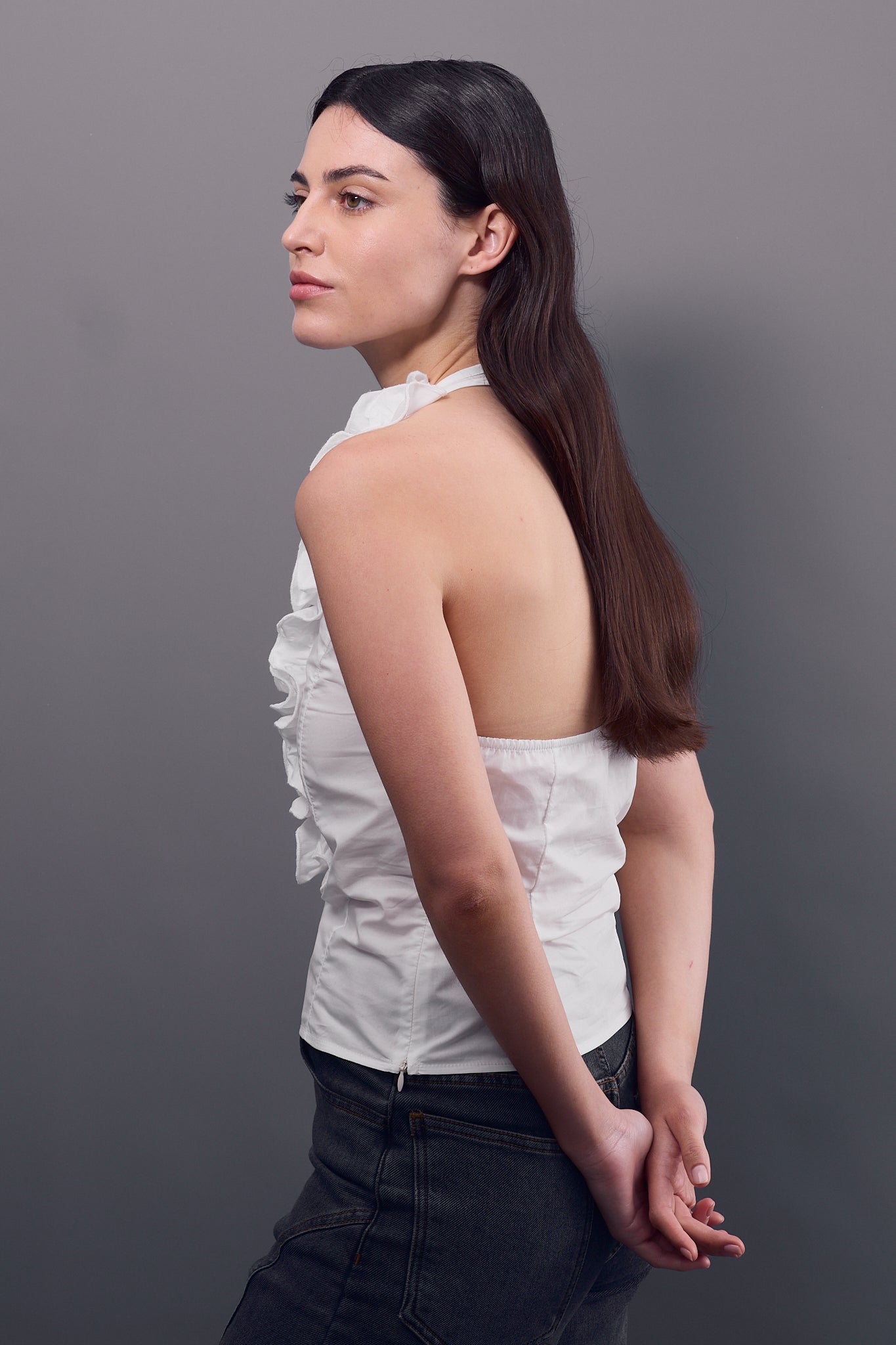 Top Volantes Blanco