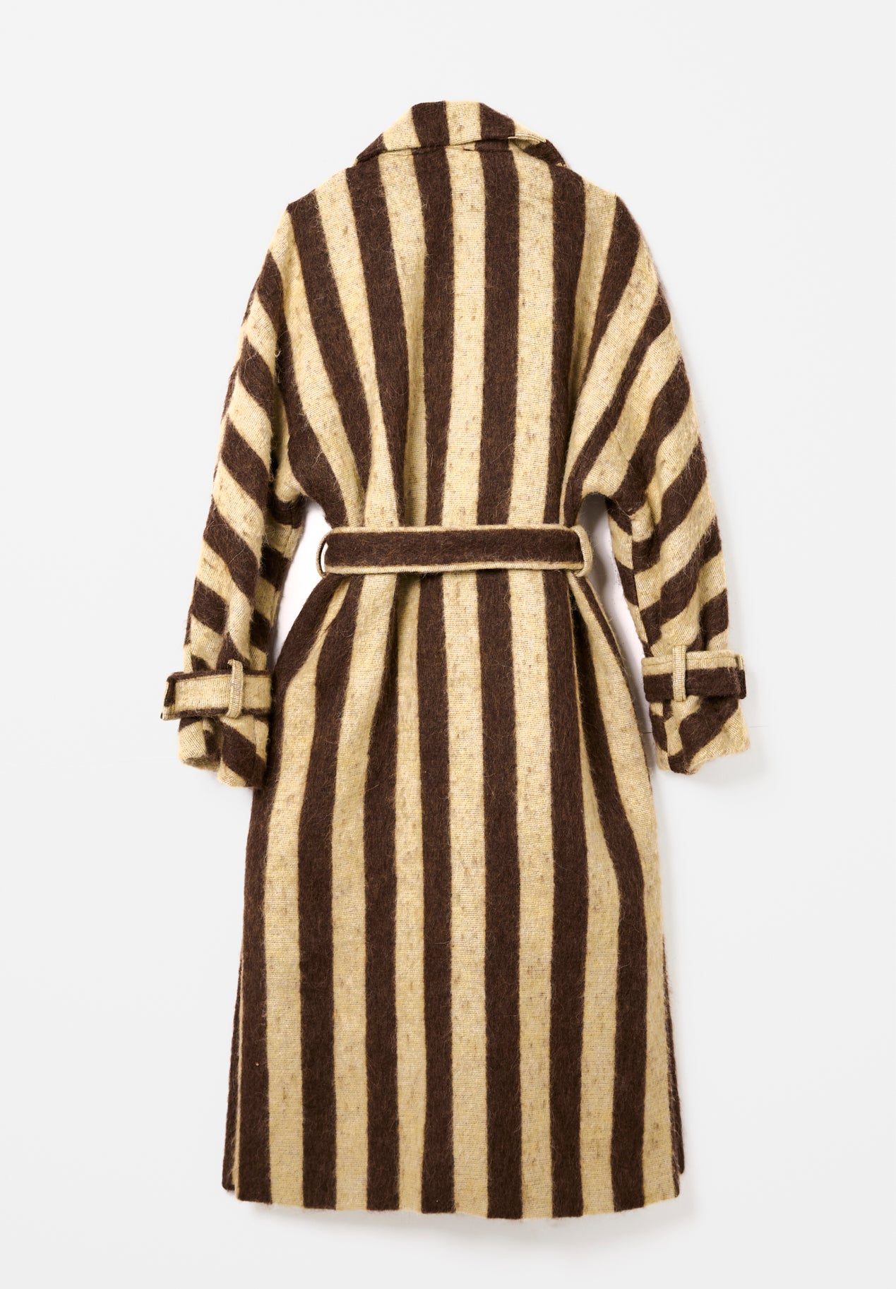 Abrigo Alpaca Rayas Amarillo