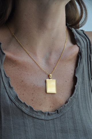 Initials Plate Necklace