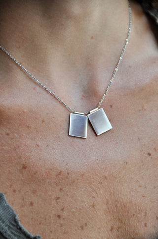 Customizable Double Plate Necklace