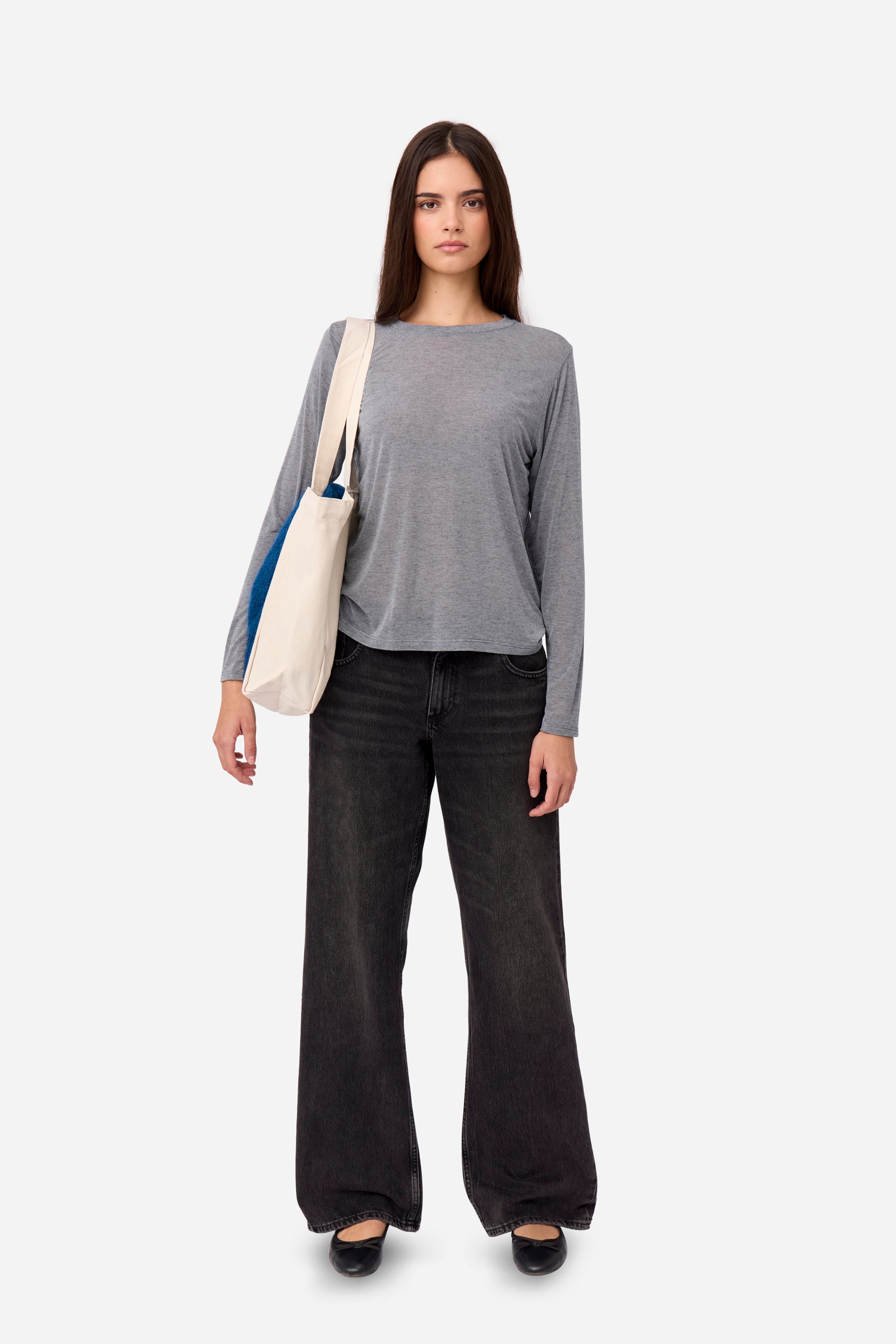 Camiseta Cashmere Manga Larga Gris