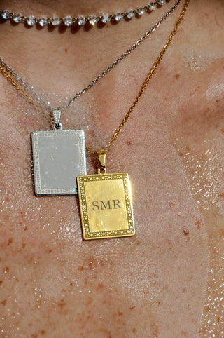 Initials Plate Necklace
