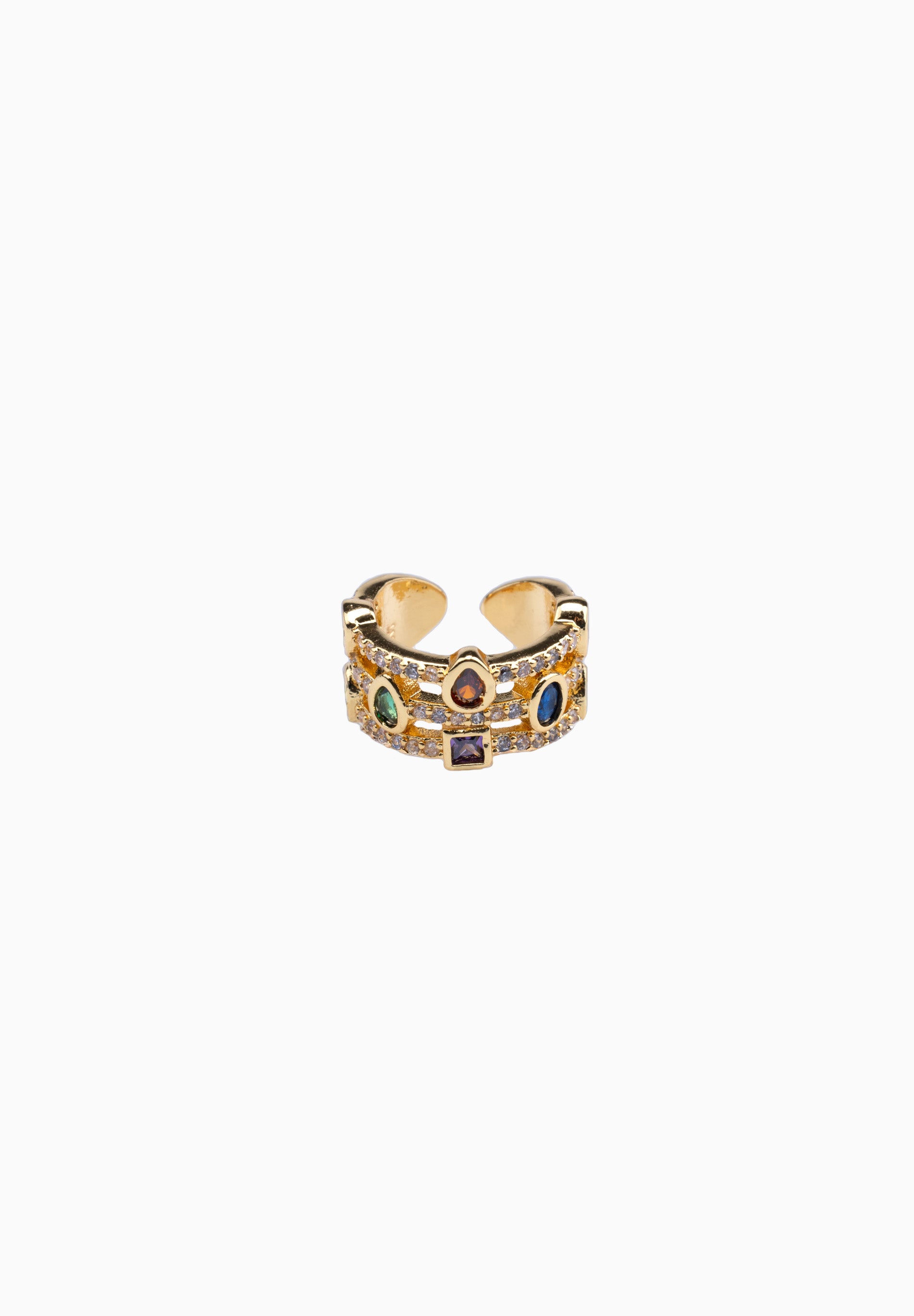 Boucle d'oreille multi-zircone