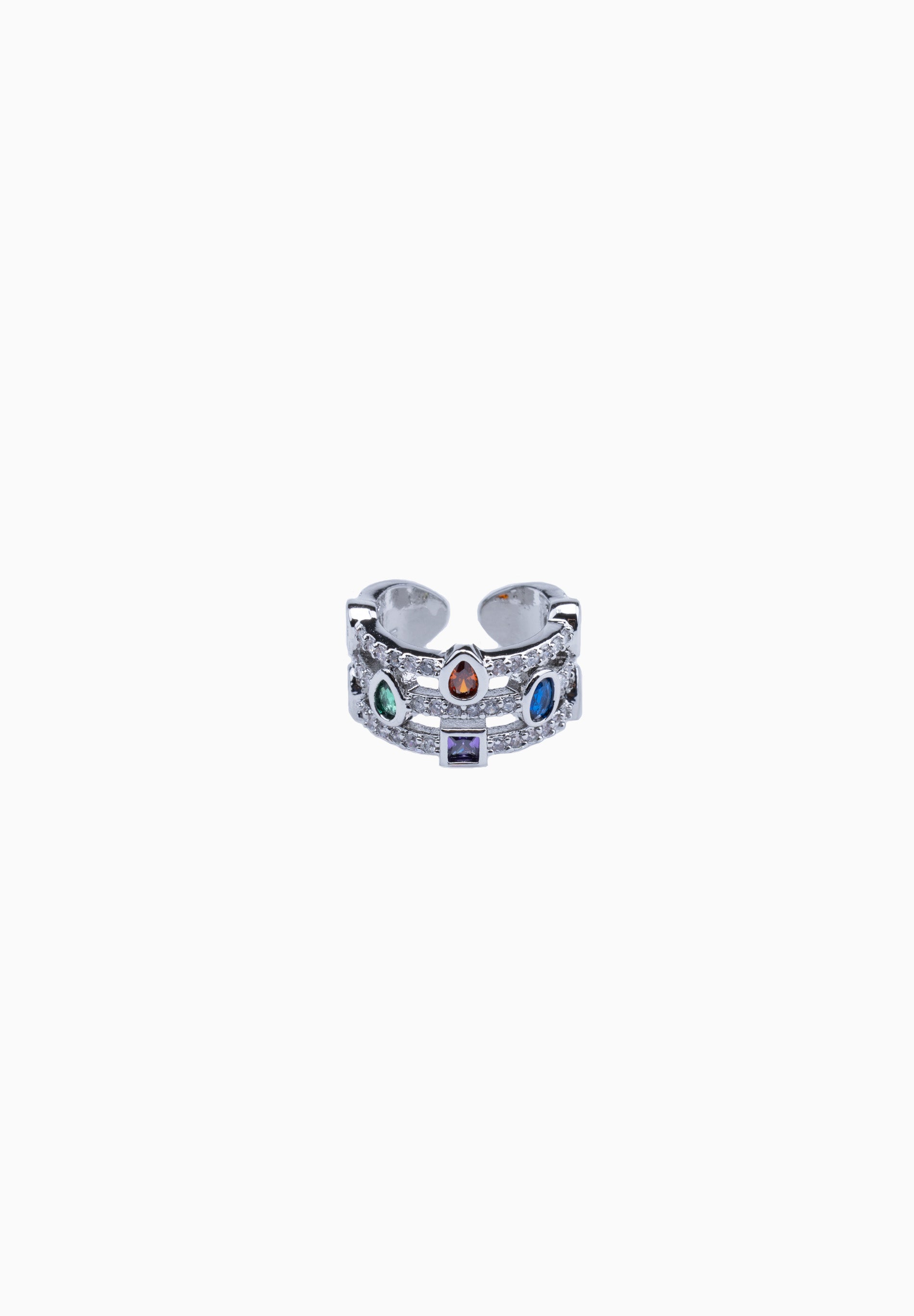 Boucle d'oreille multi-zircone