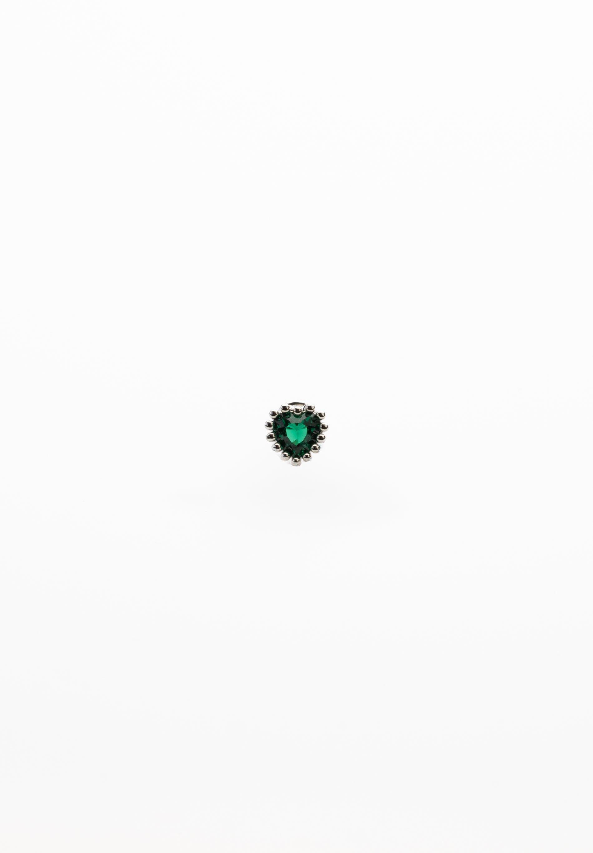 Mini Green Heart Earring