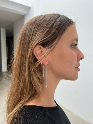 Basic Zircon Chain Earring