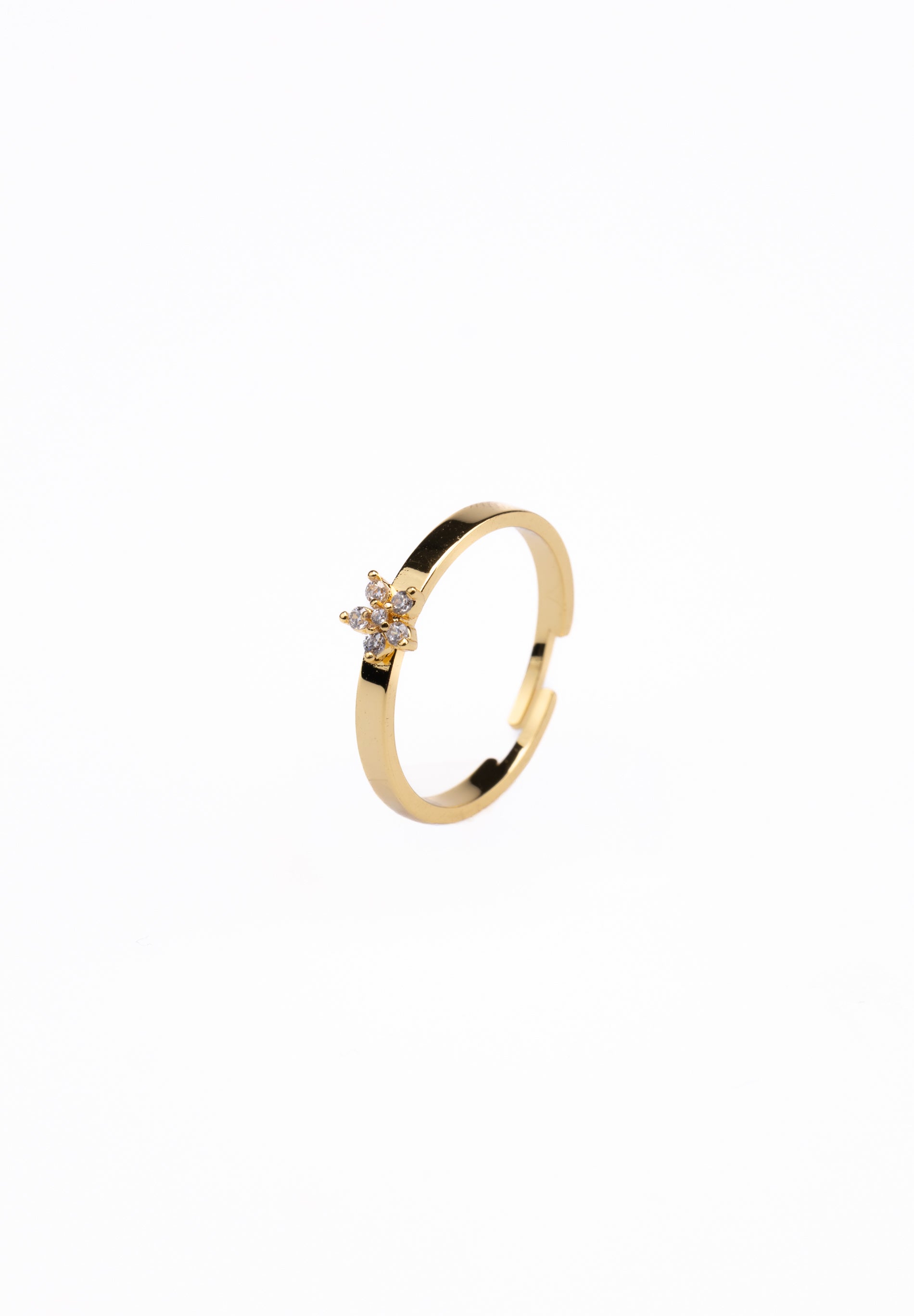 Zircon Flower Ring