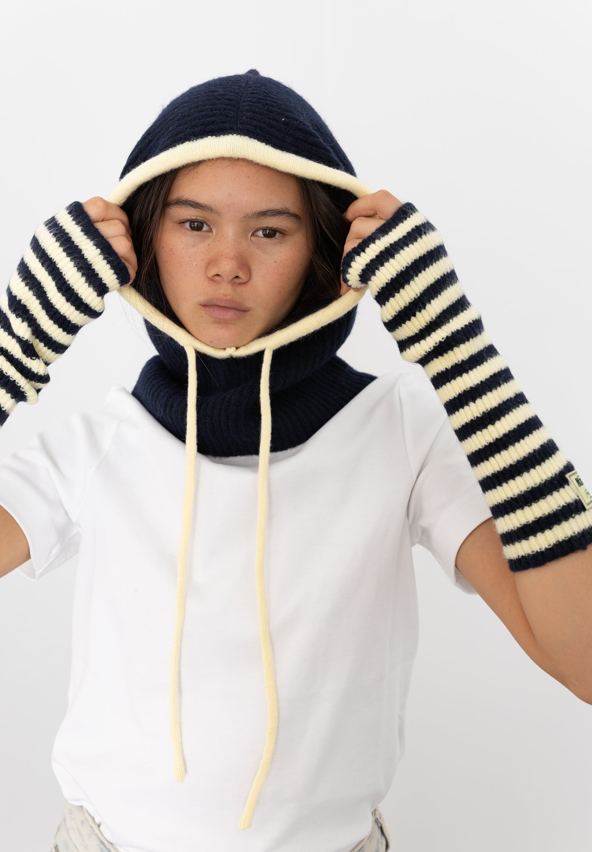 Navy and Butter Balaclava