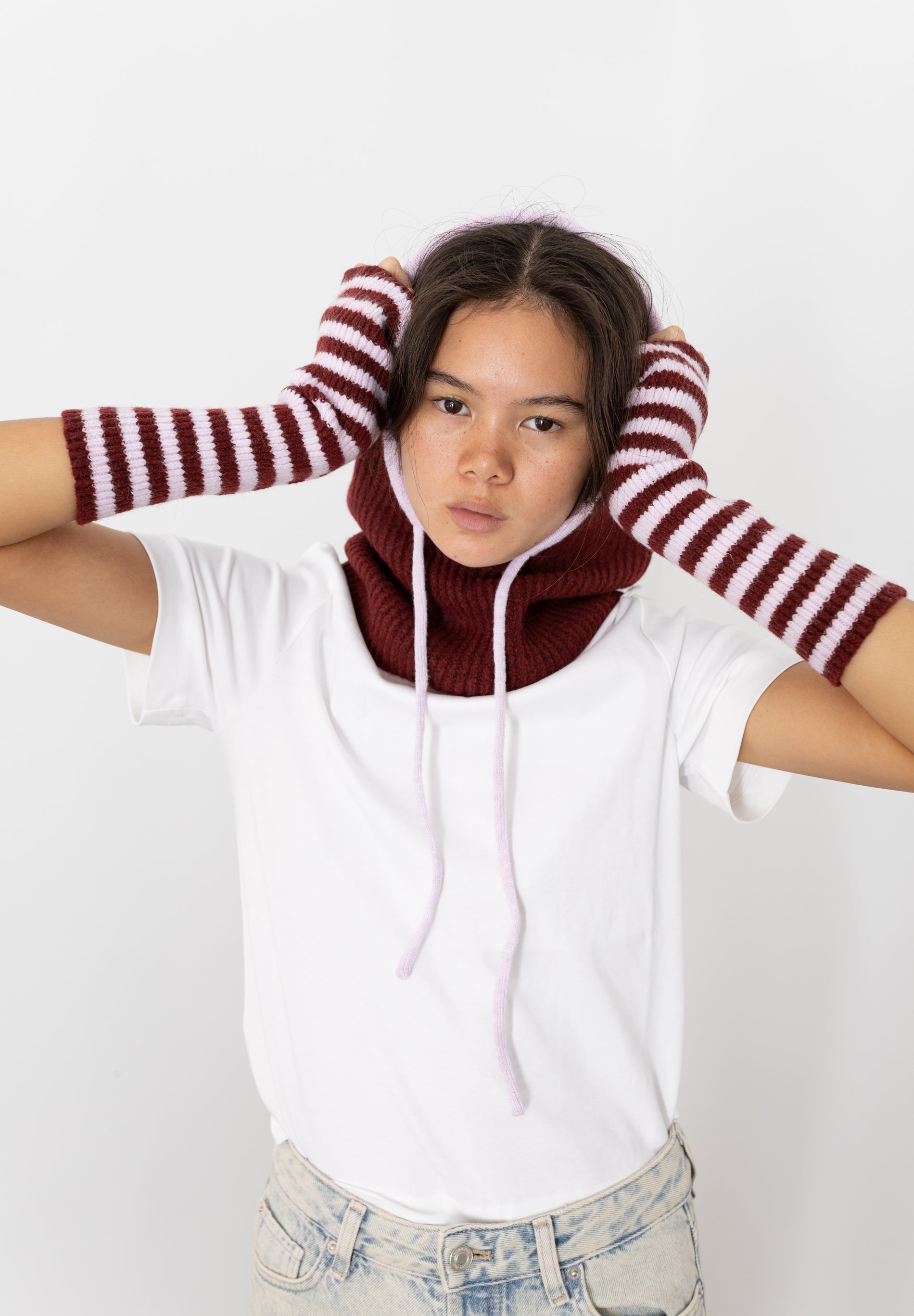 Garnet and Pink Mittens