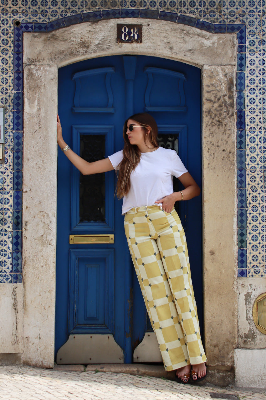 Pantalón Recto Estrellas
