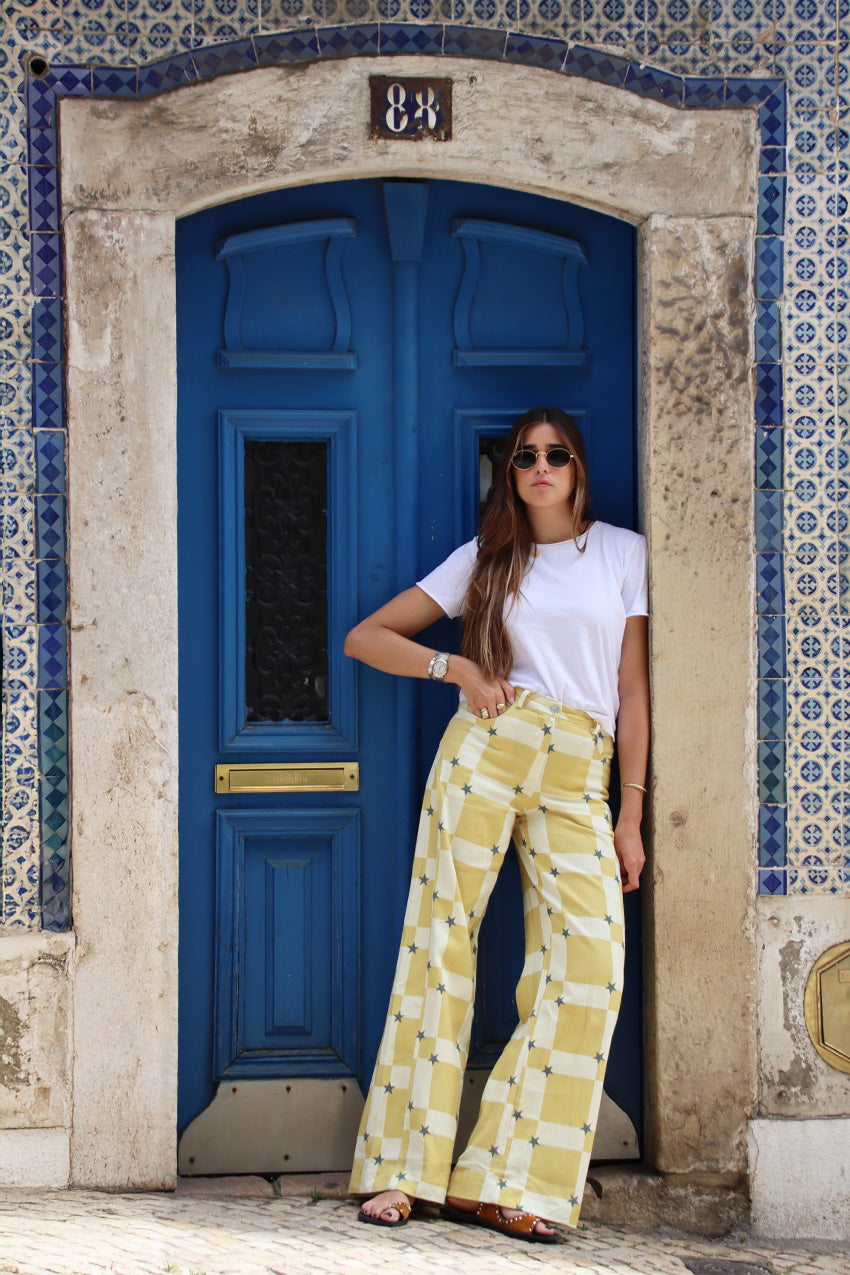 Pantalón Recto Estrellas