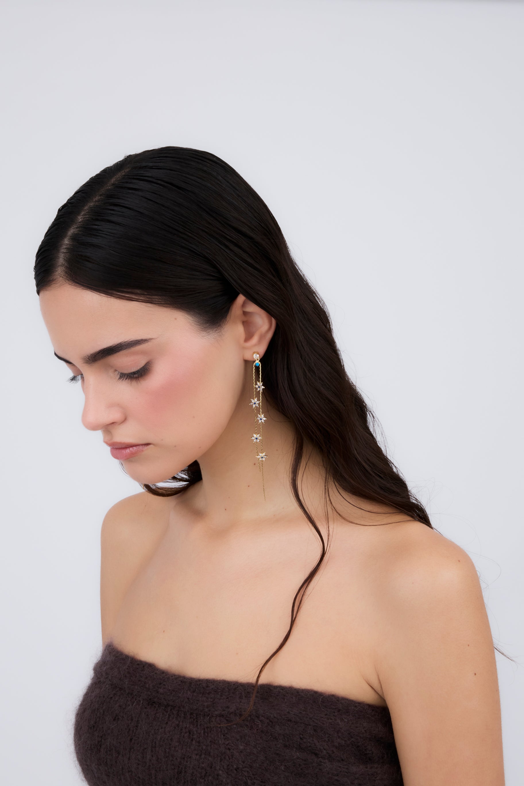 Blue Flower Earrings