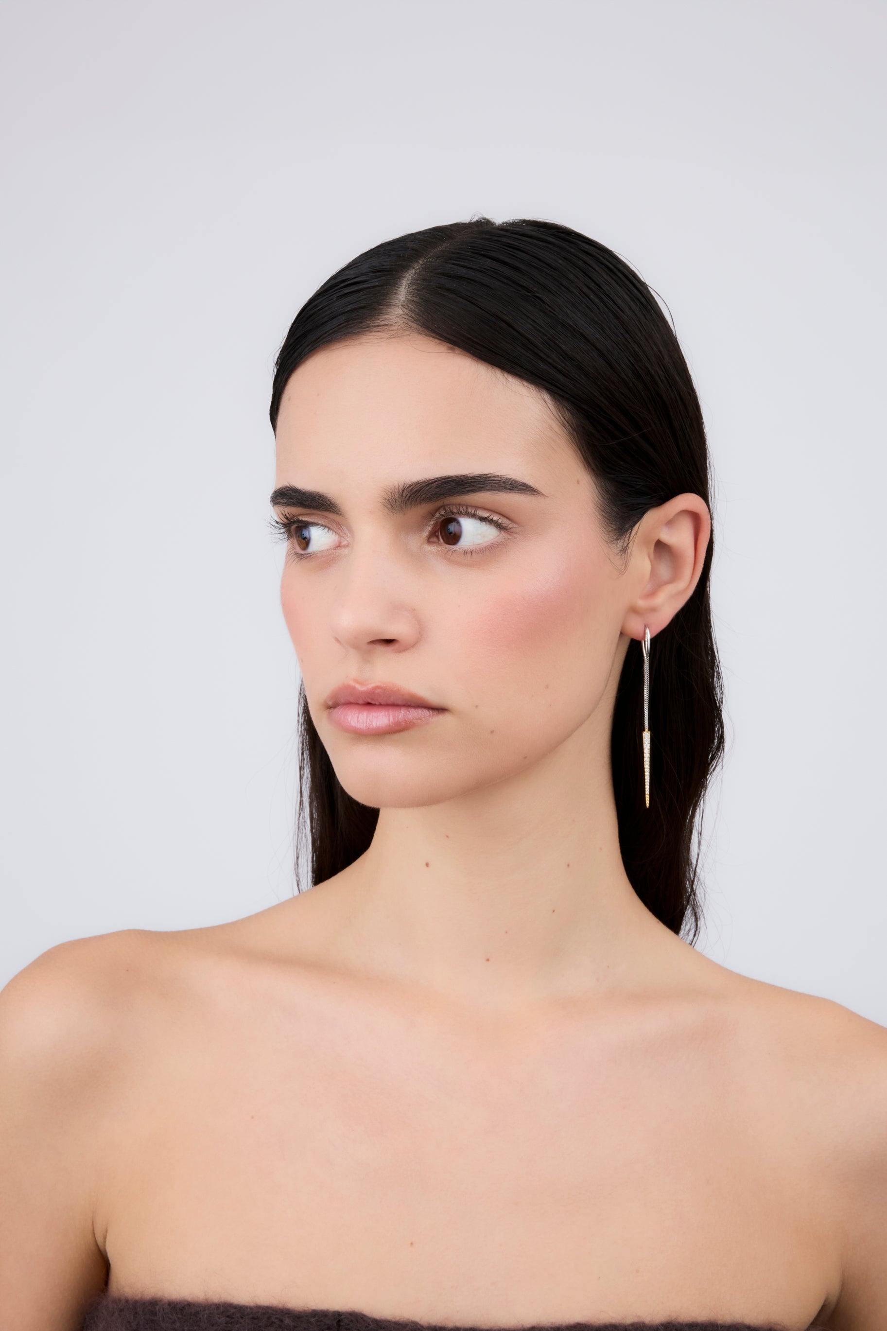 Rock MIX Double Chain Earring (Unit)