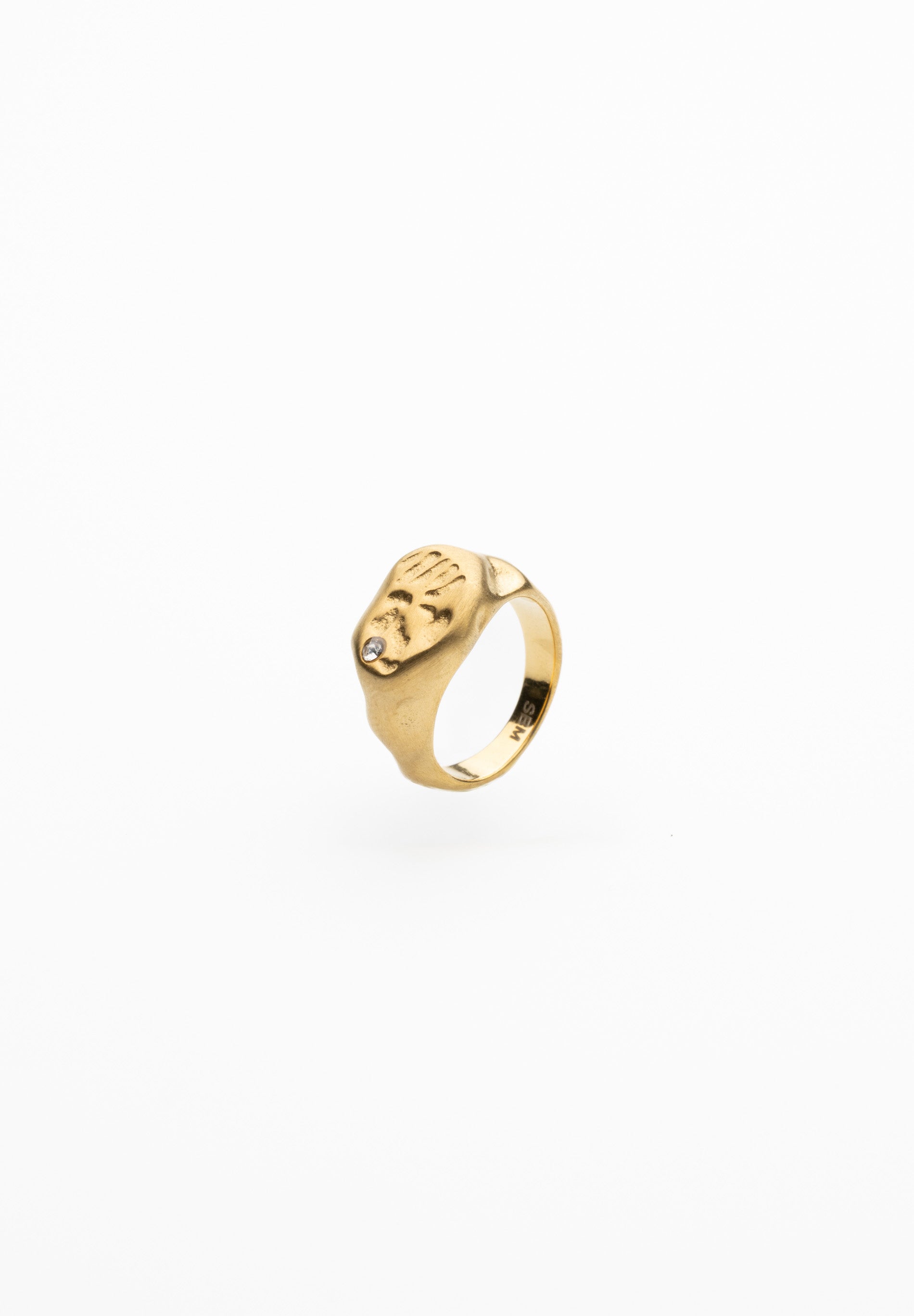 Wax Zircon Round Ring
