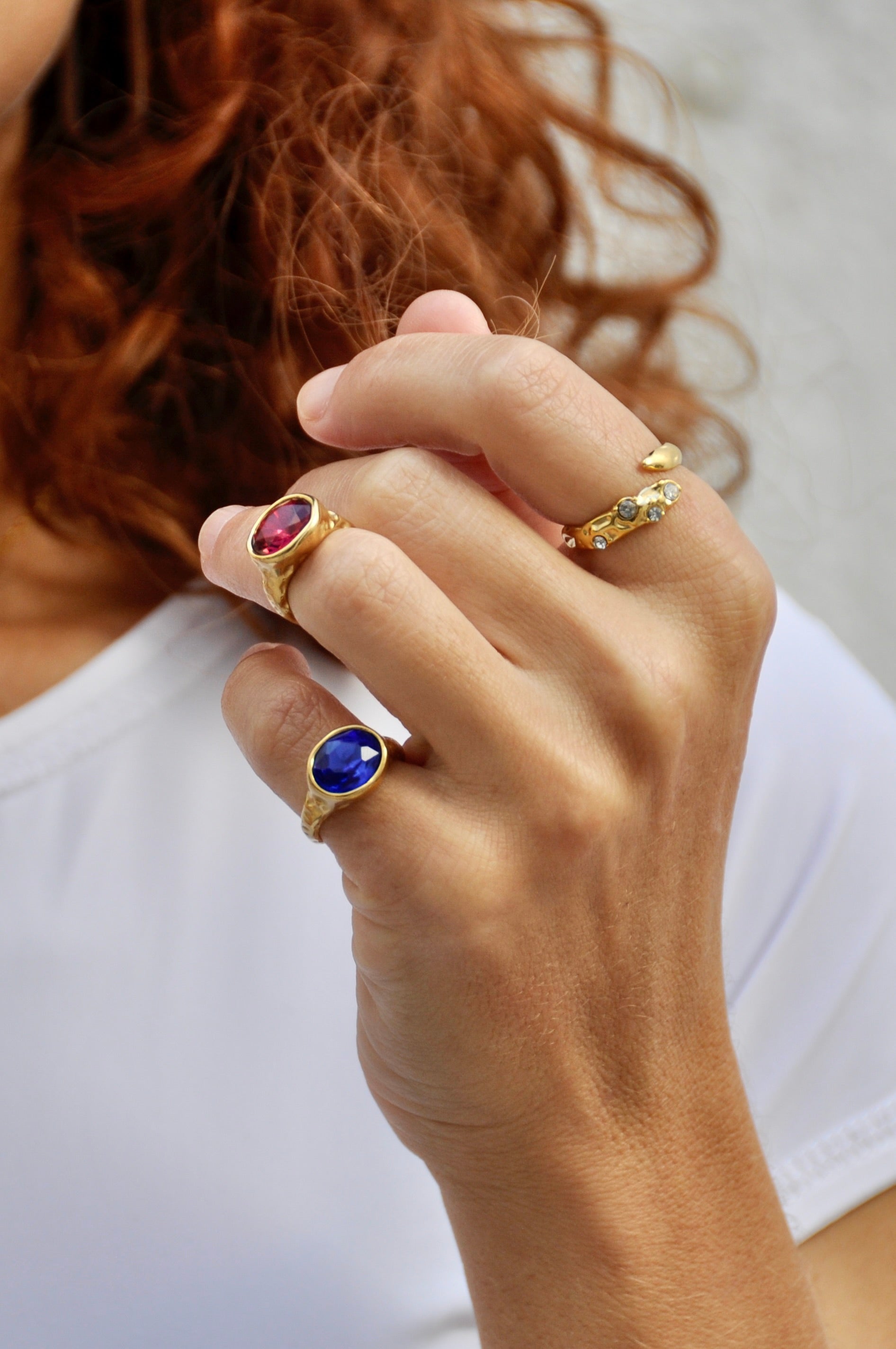 Anillo Cristal Ovalado
