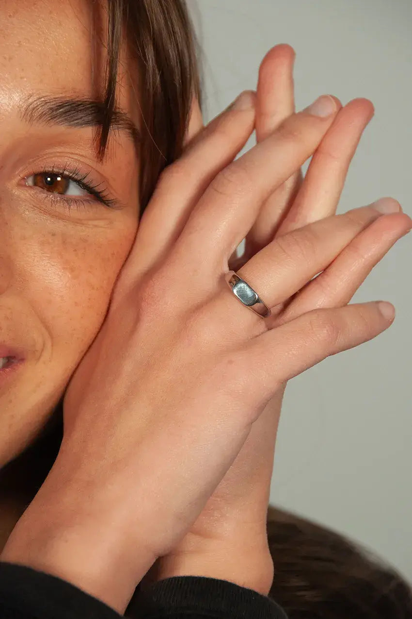 Anello Rettangolare Personalizzabile (Mignolo)