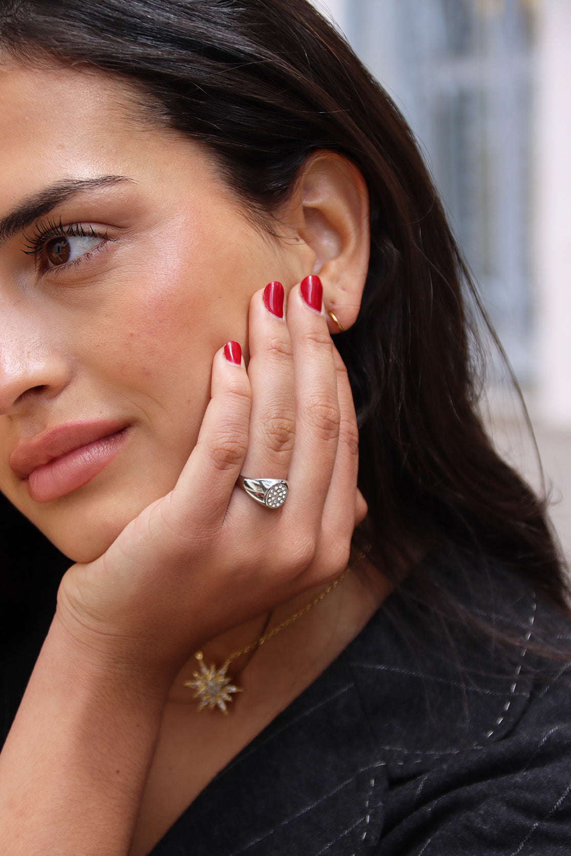 Anillo Sello Circon