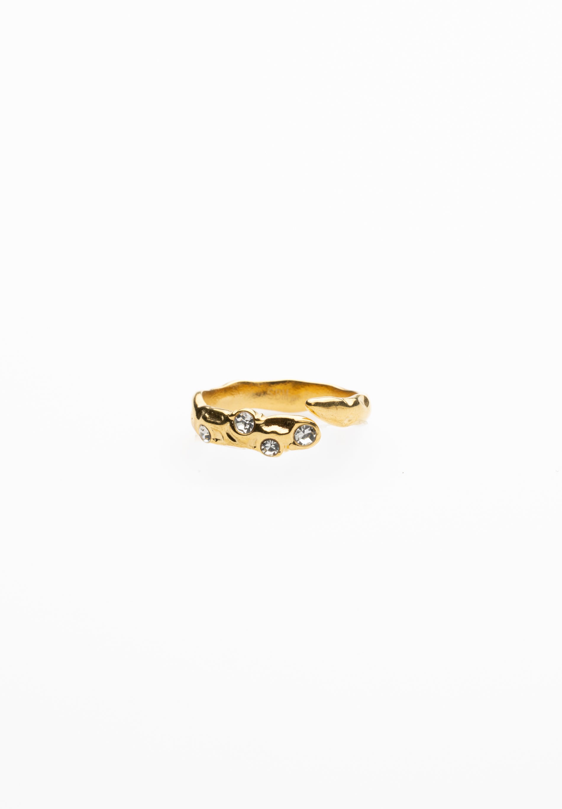 Bague Texturée en Zircone
