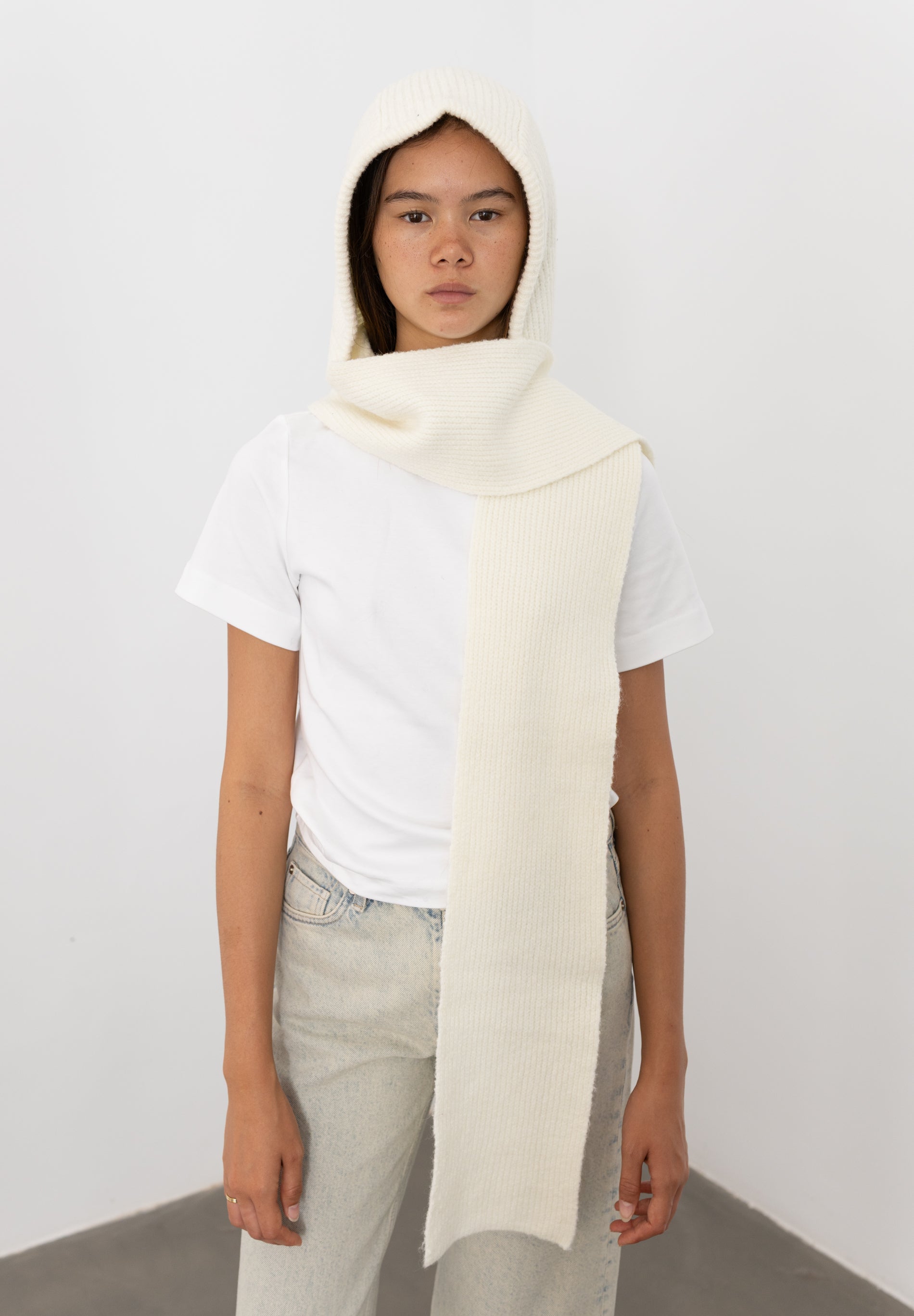 White Balaclava Scarf
