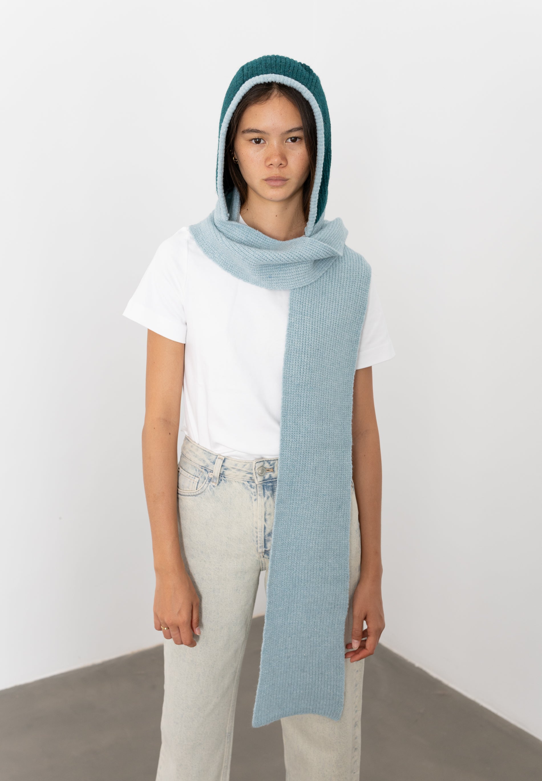 Balaclava Scarf Green and Blue