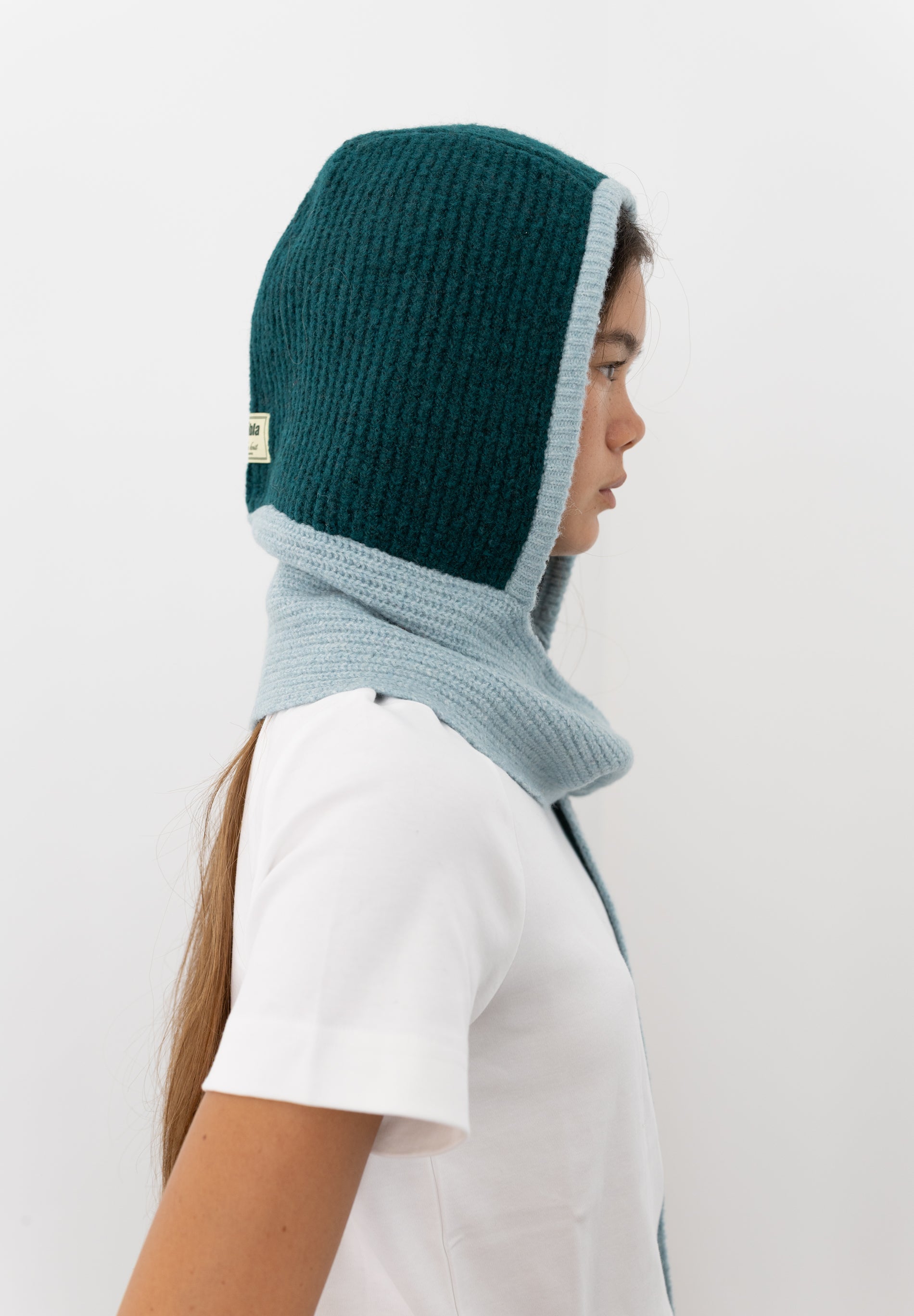 Balaclava Scarf Green and Blue