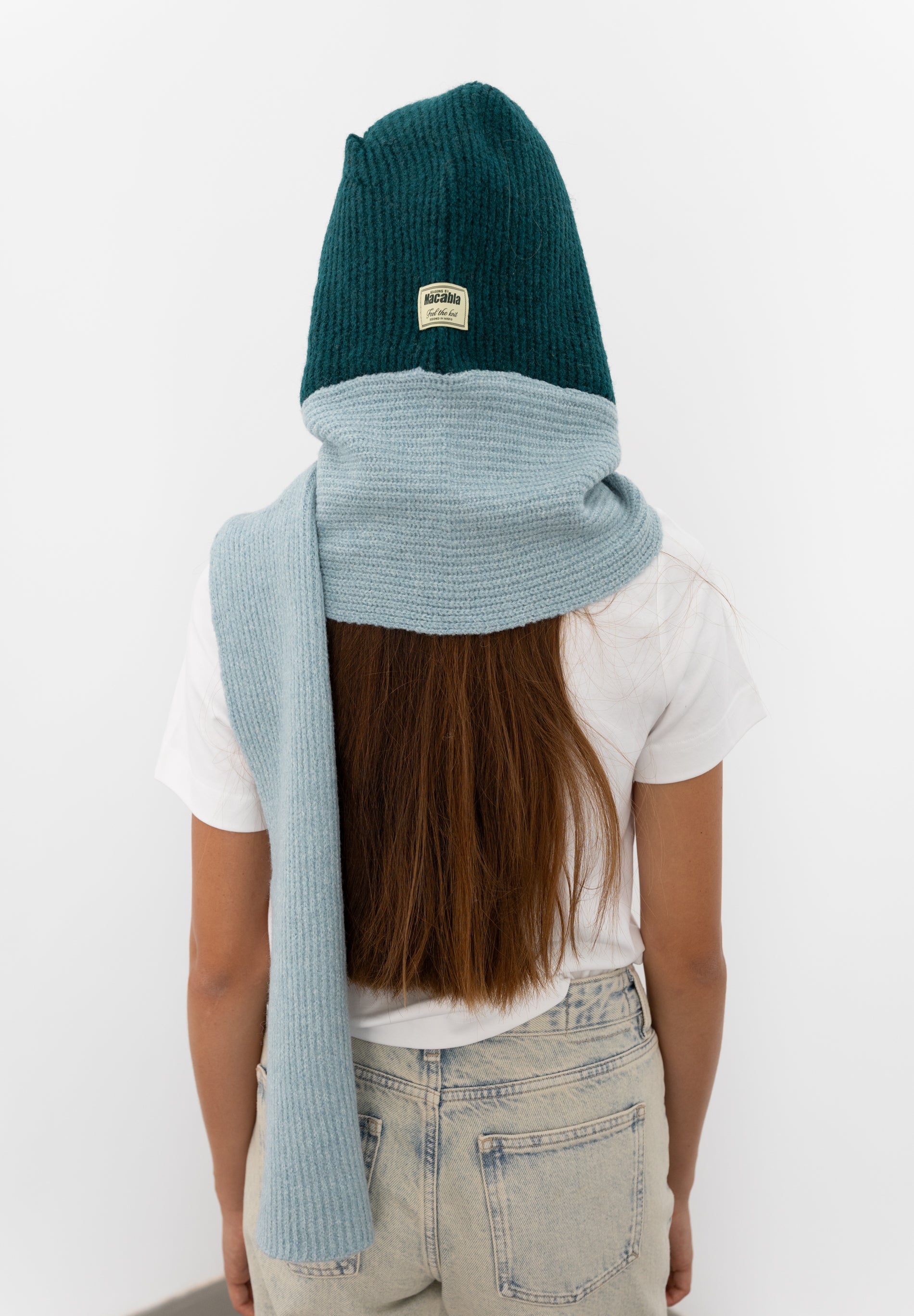 Balaclava Scarf Green and Blue