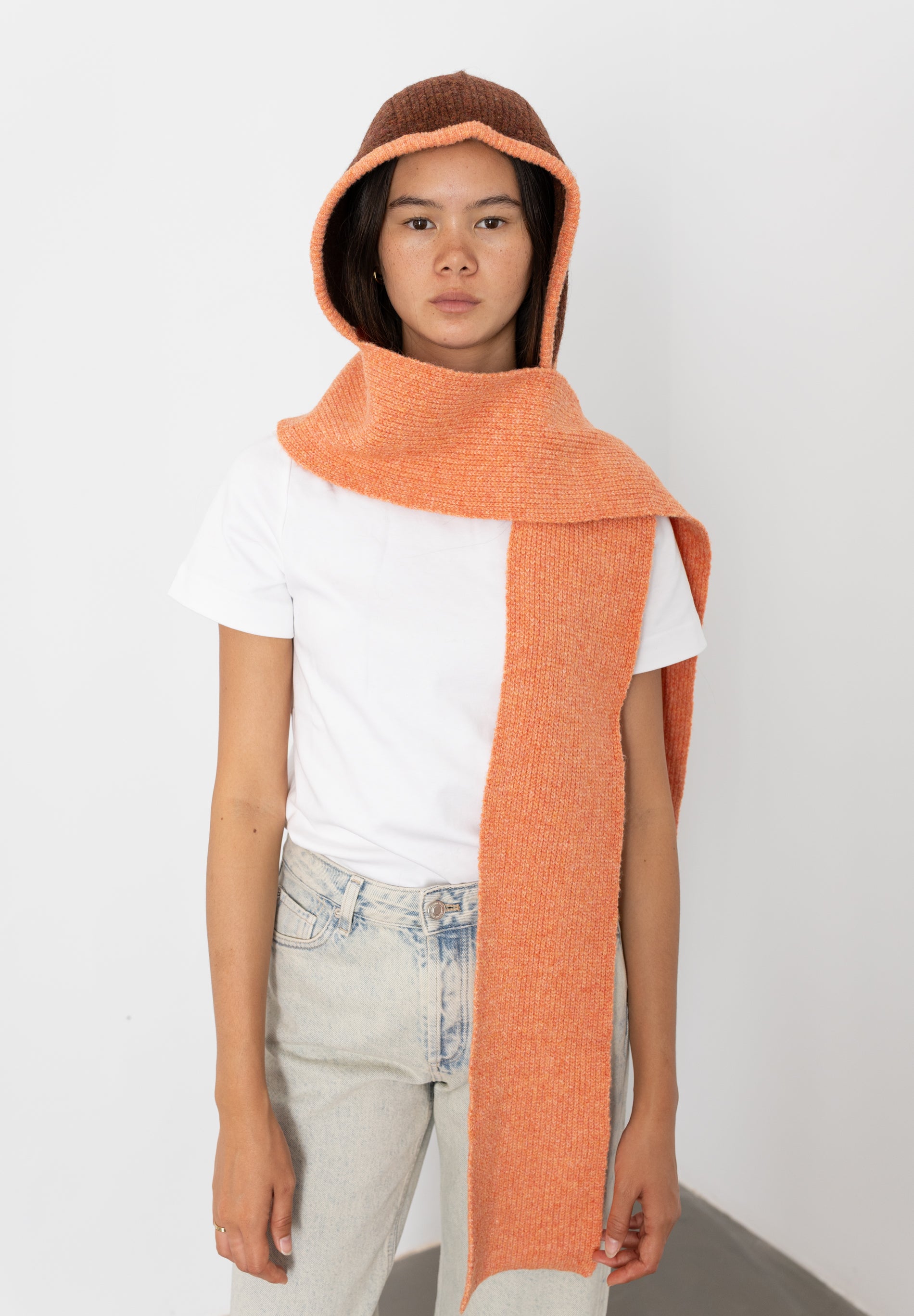 Brown and Orange Balaclava Scarf