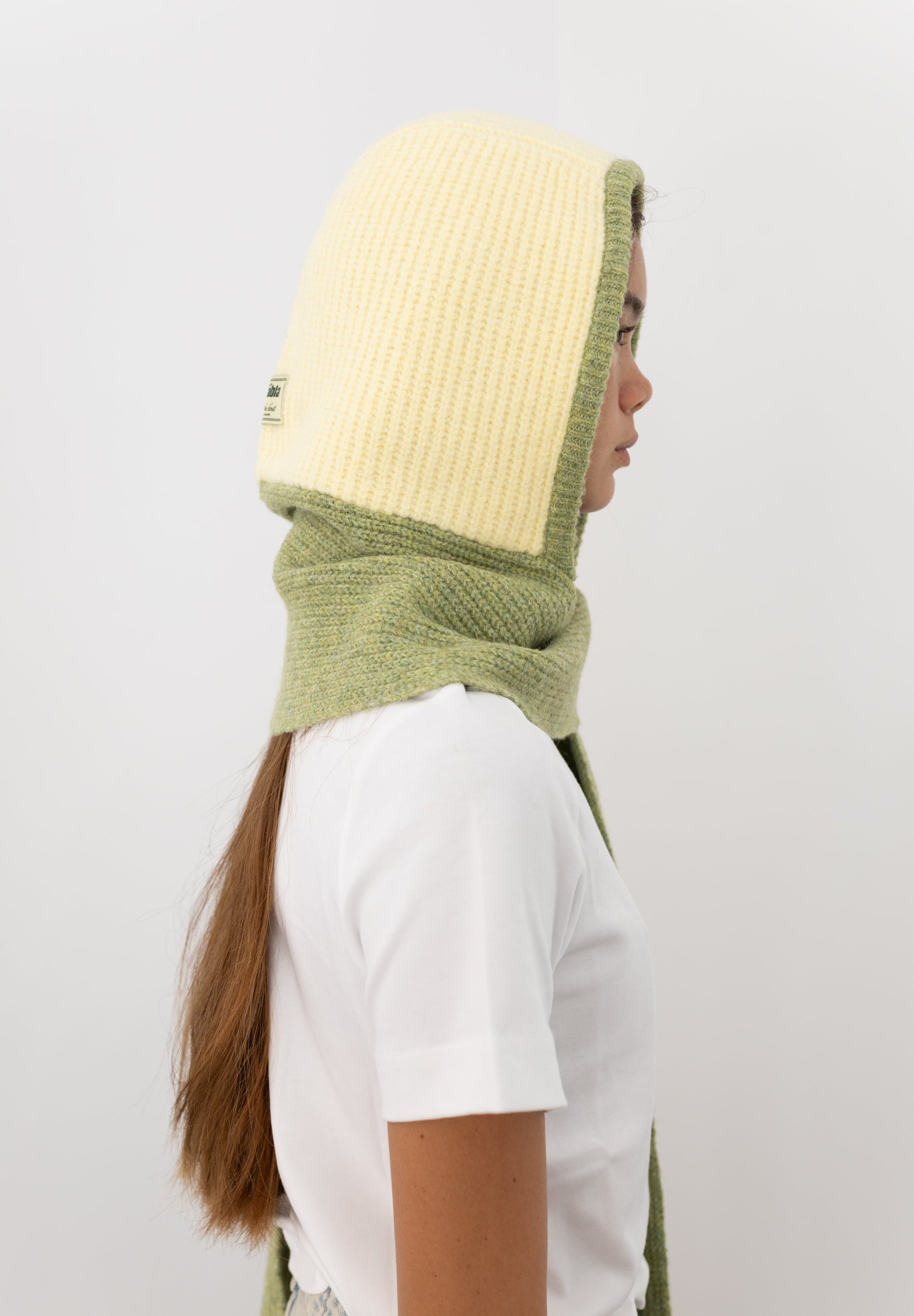 Green and Butter Balaclava Scarf