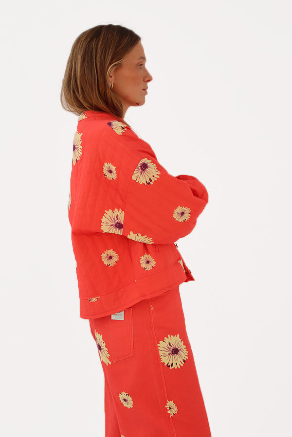 Bomber Flores Maxi