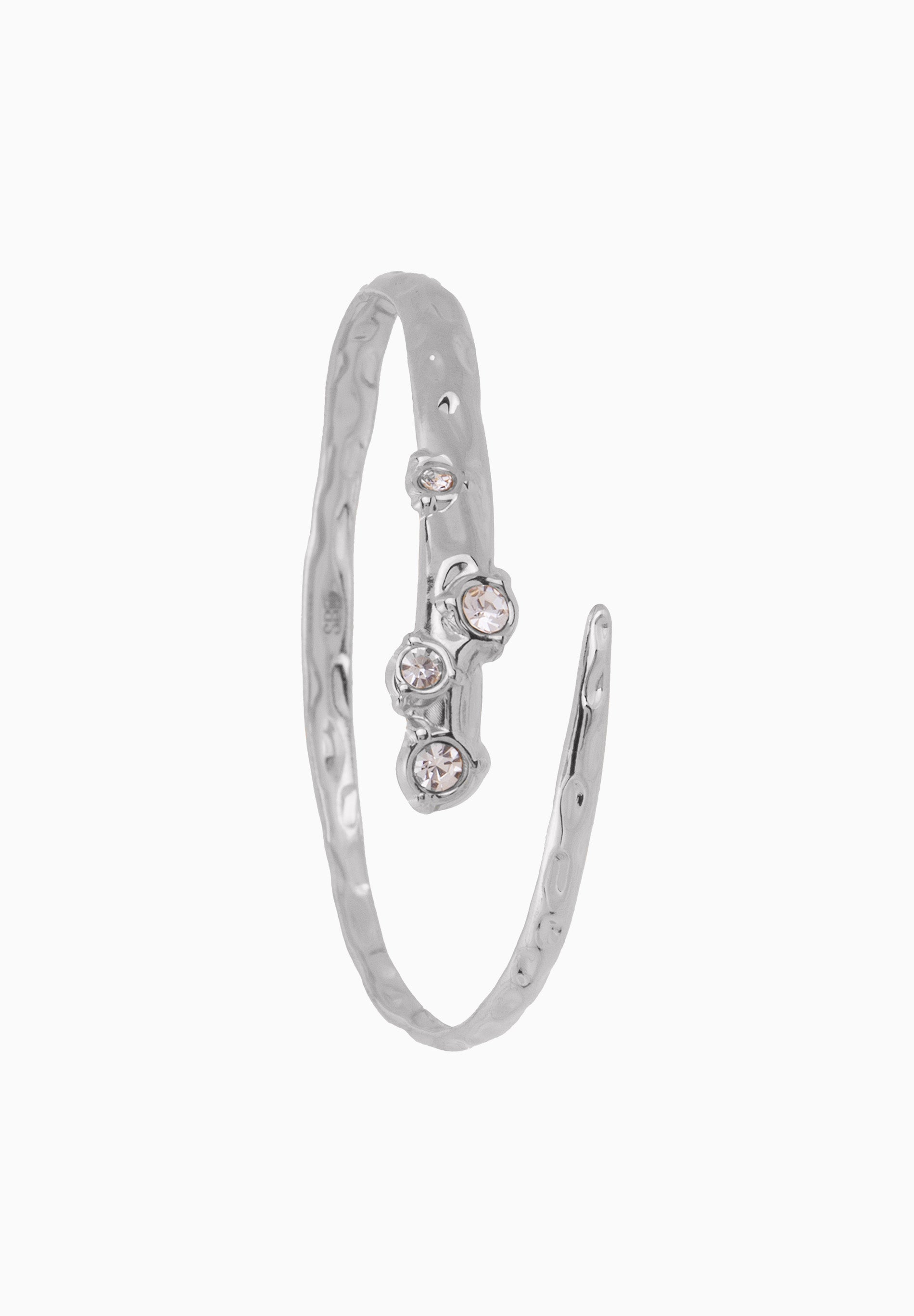 Brazalete Textura Circonitas Blancas