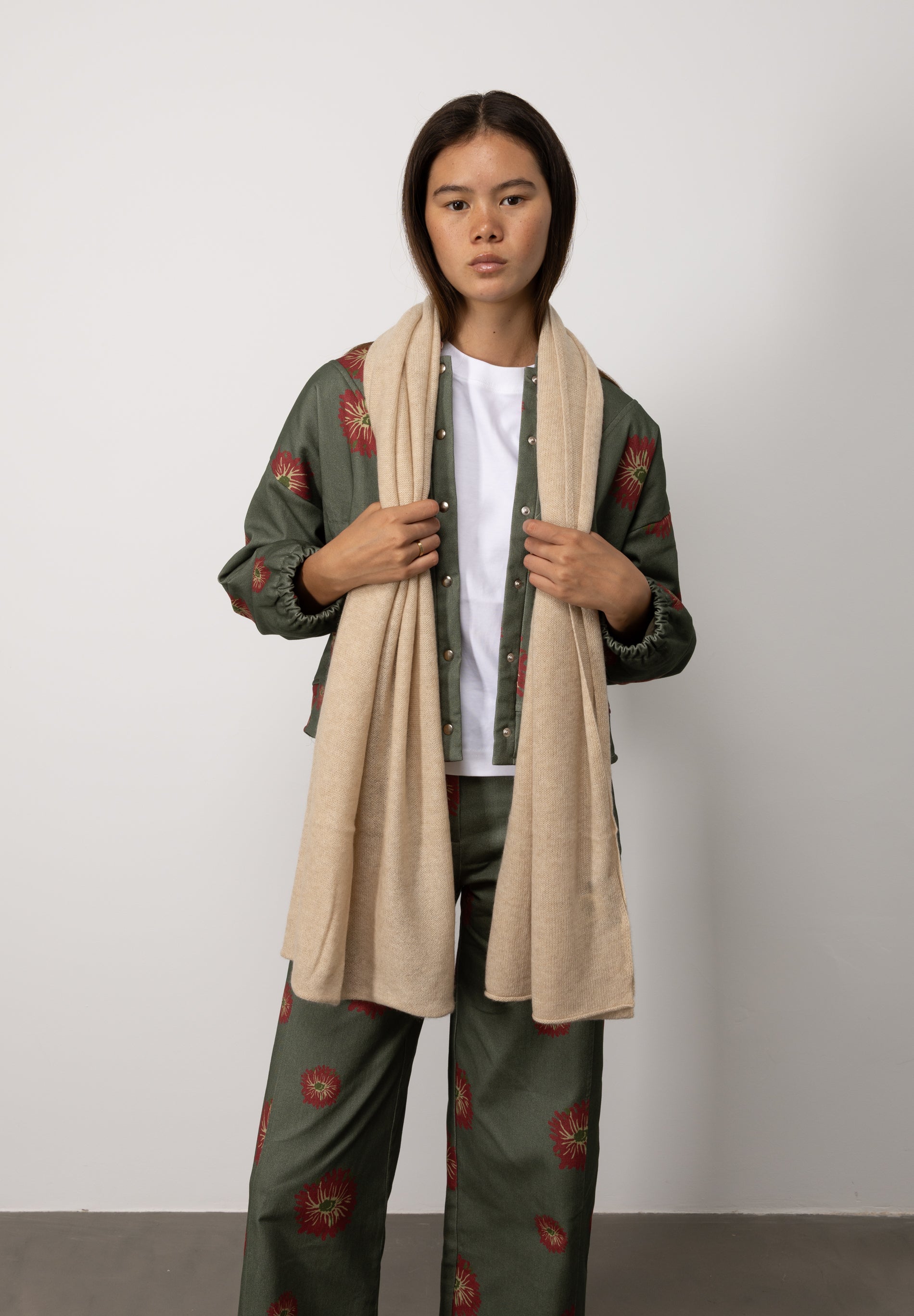 Bufanda 100% Cashmere Beige