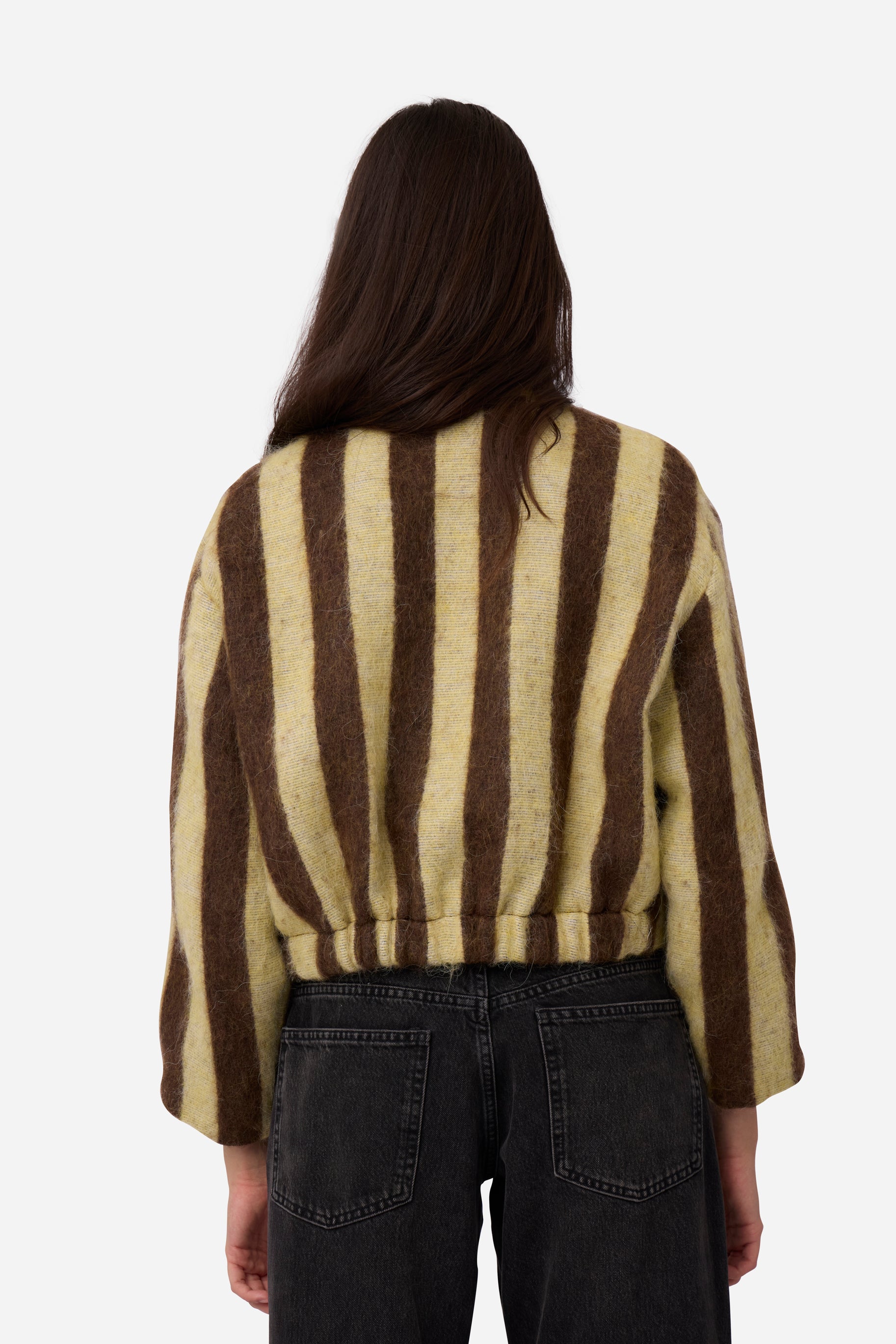 Chaqueta Alpaca Rayas Amarillo