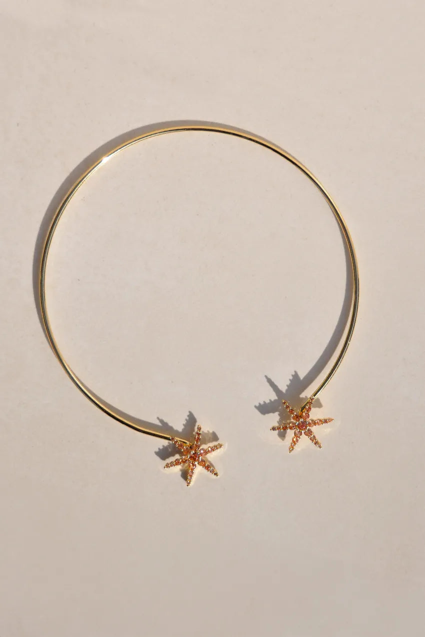 Collar Rígido Estrellas Marrones