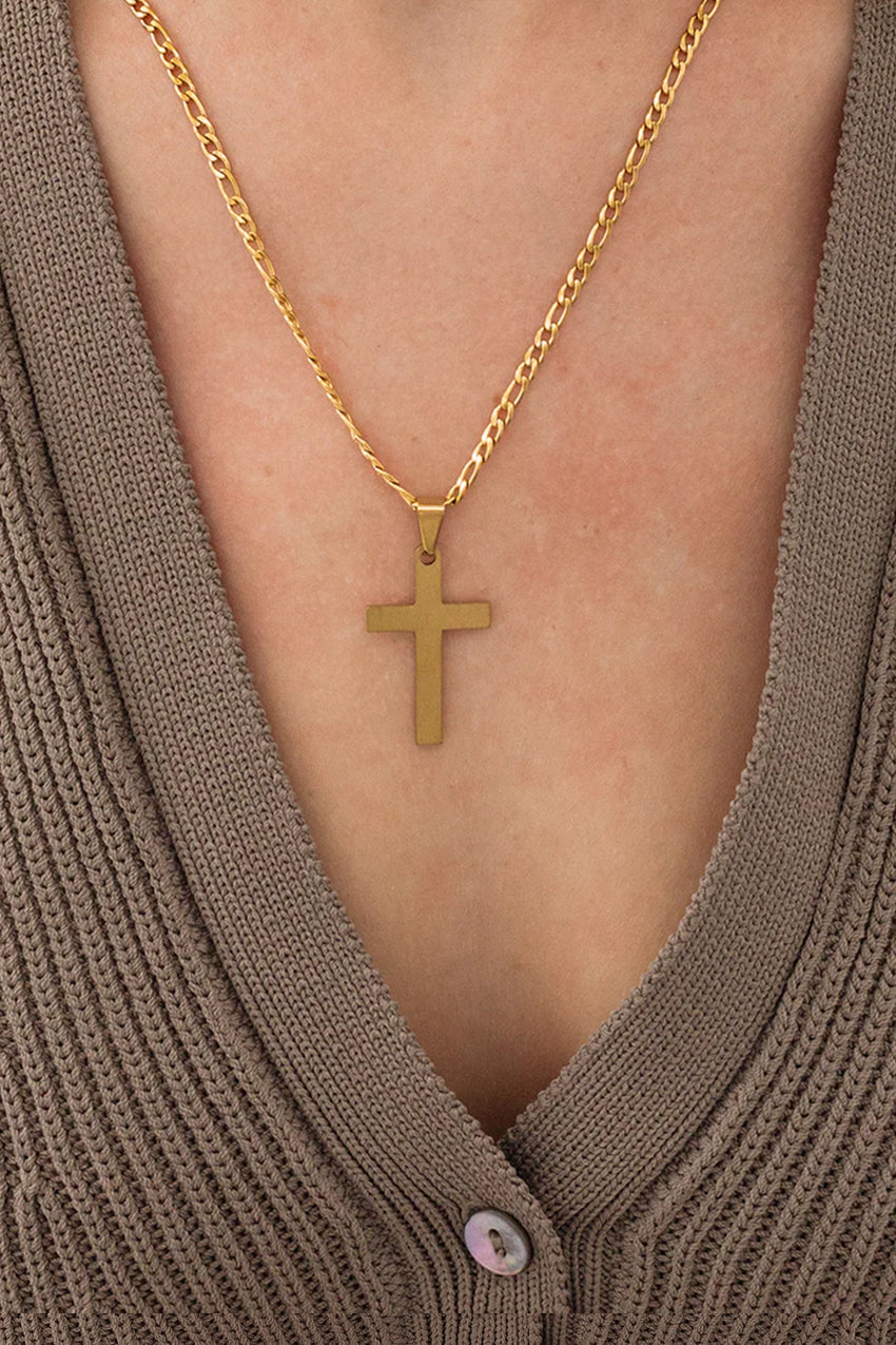 Collana Croce Piatta Personalizzabile