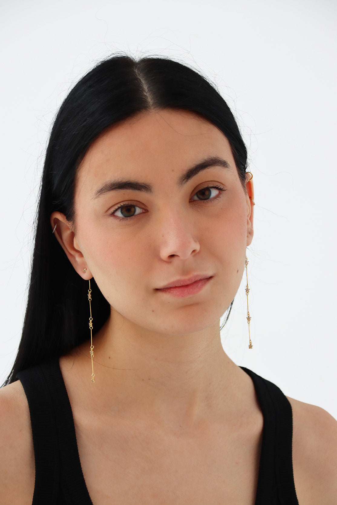 Boucle d'oreille détachable fleur lilas