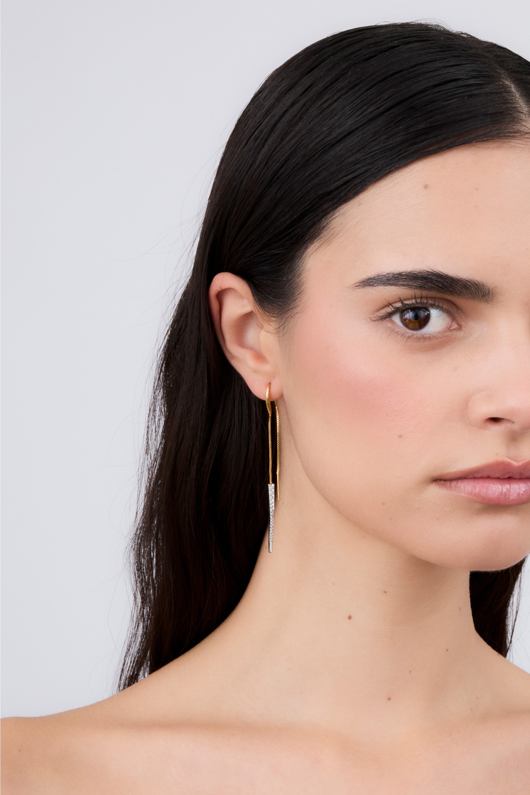 Rock MIX Double Chain Earring (Unit)