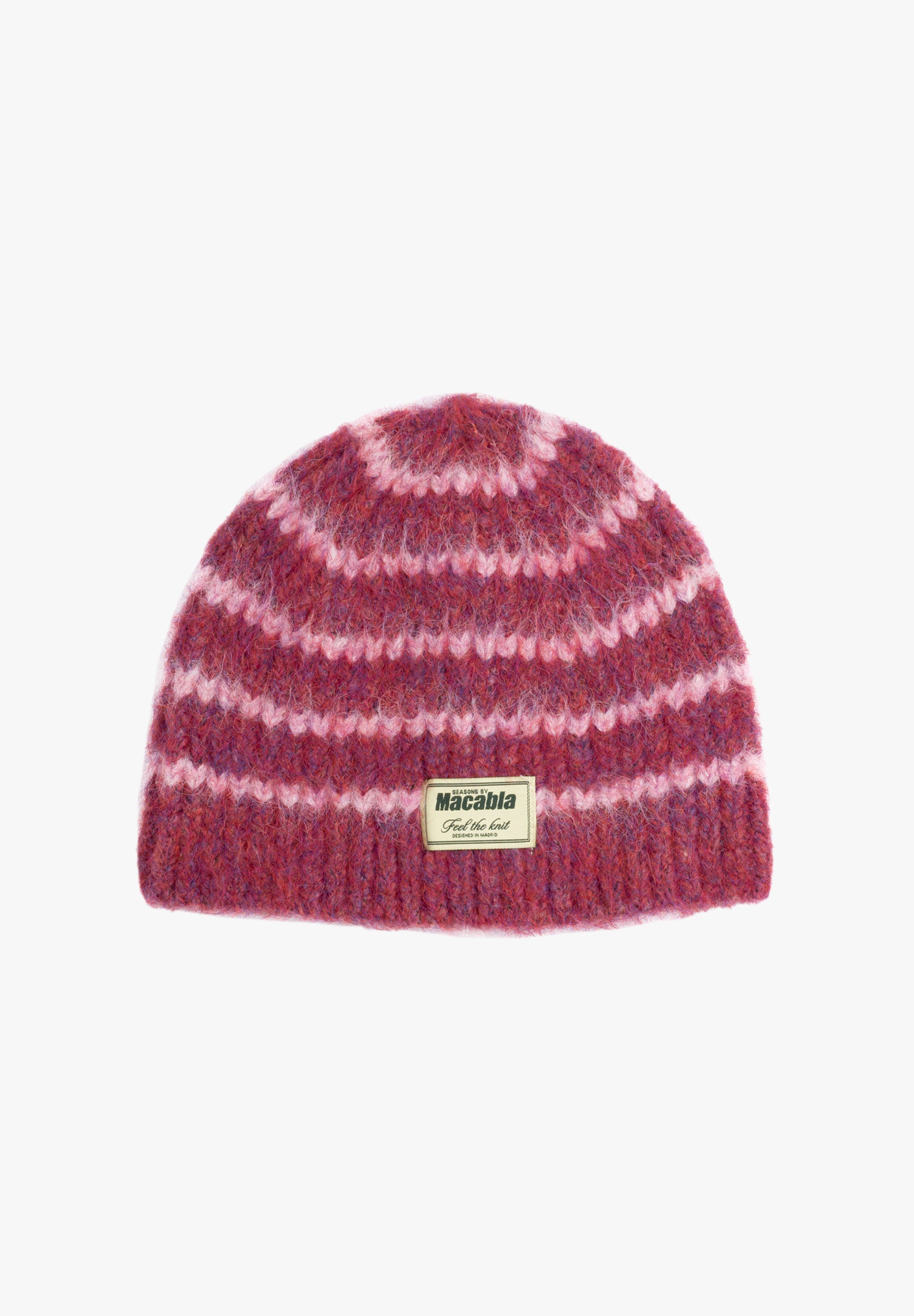 Garnet and Pink Fuzzy Hat