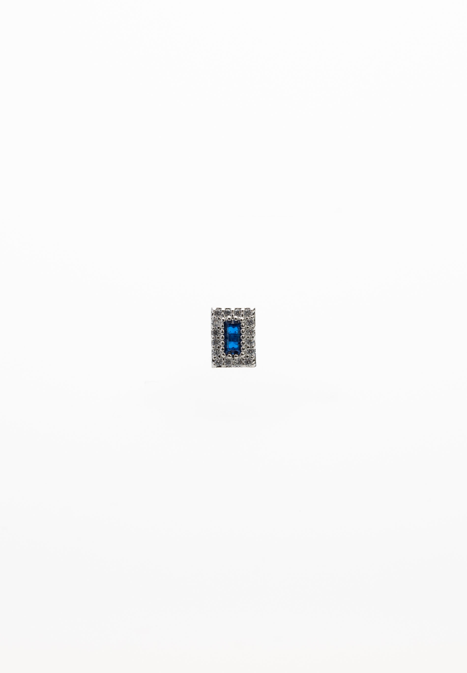 Mini Pendiente Rectángulo Azul