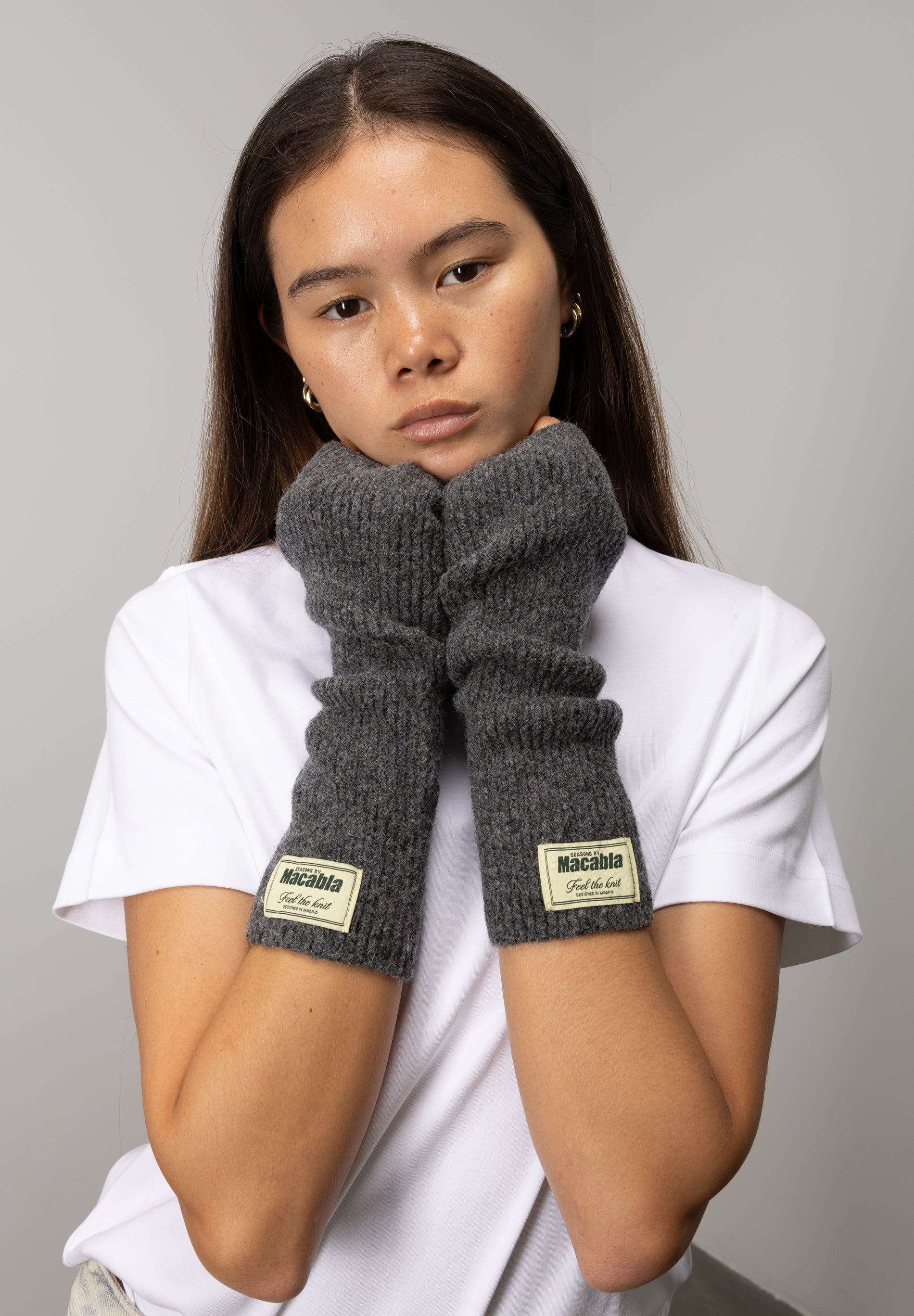 Dark Gray Mittens
