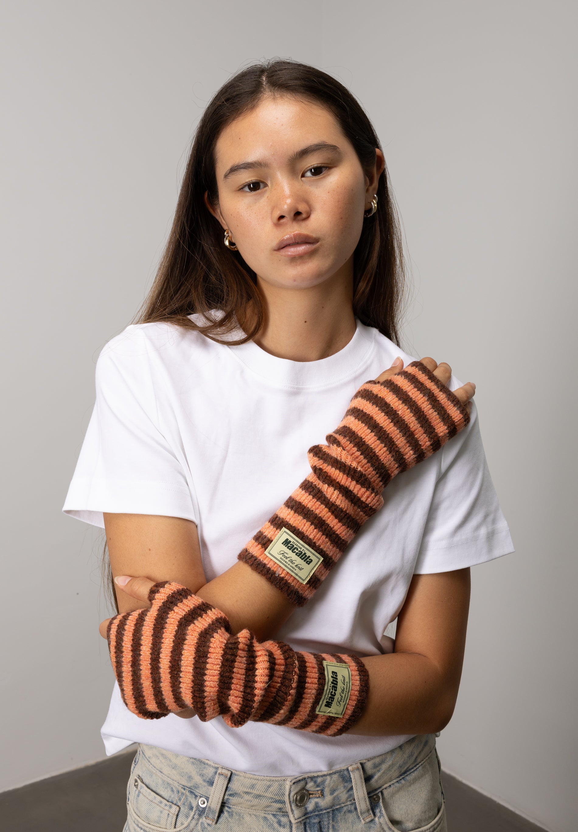 Brown and Orange Mittens