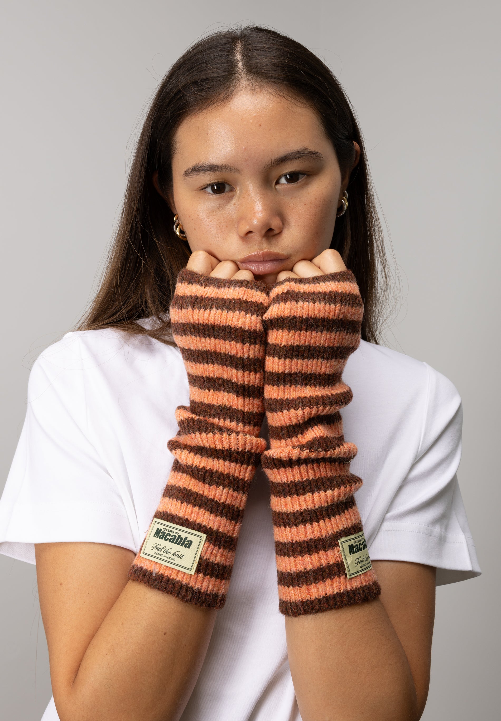 Brown and Orange Mittens