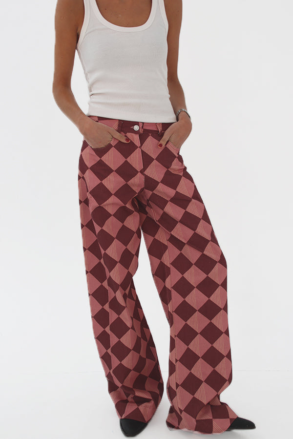 Pantalón Recto Rombos
