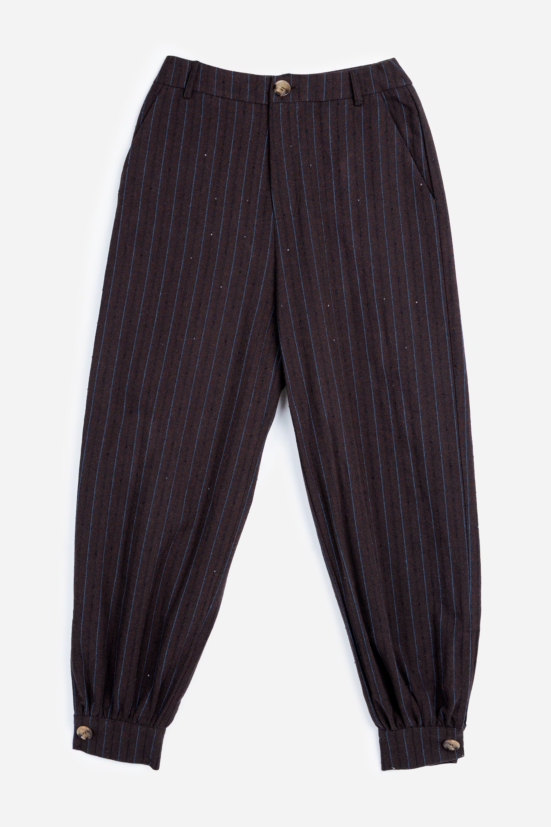 Sequin Striped Harem Trousers