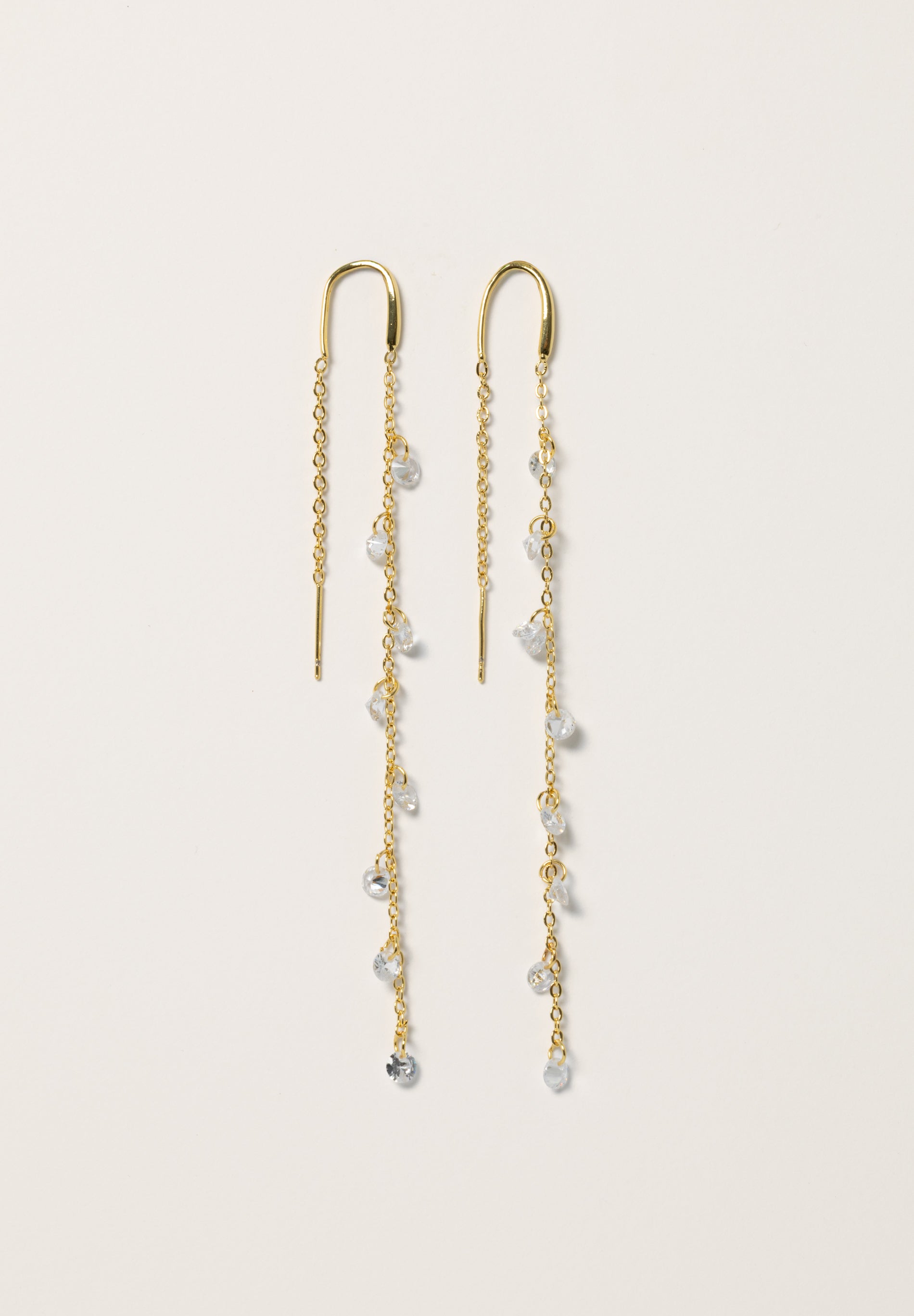 Paire de boucles d'oreilles double zircone