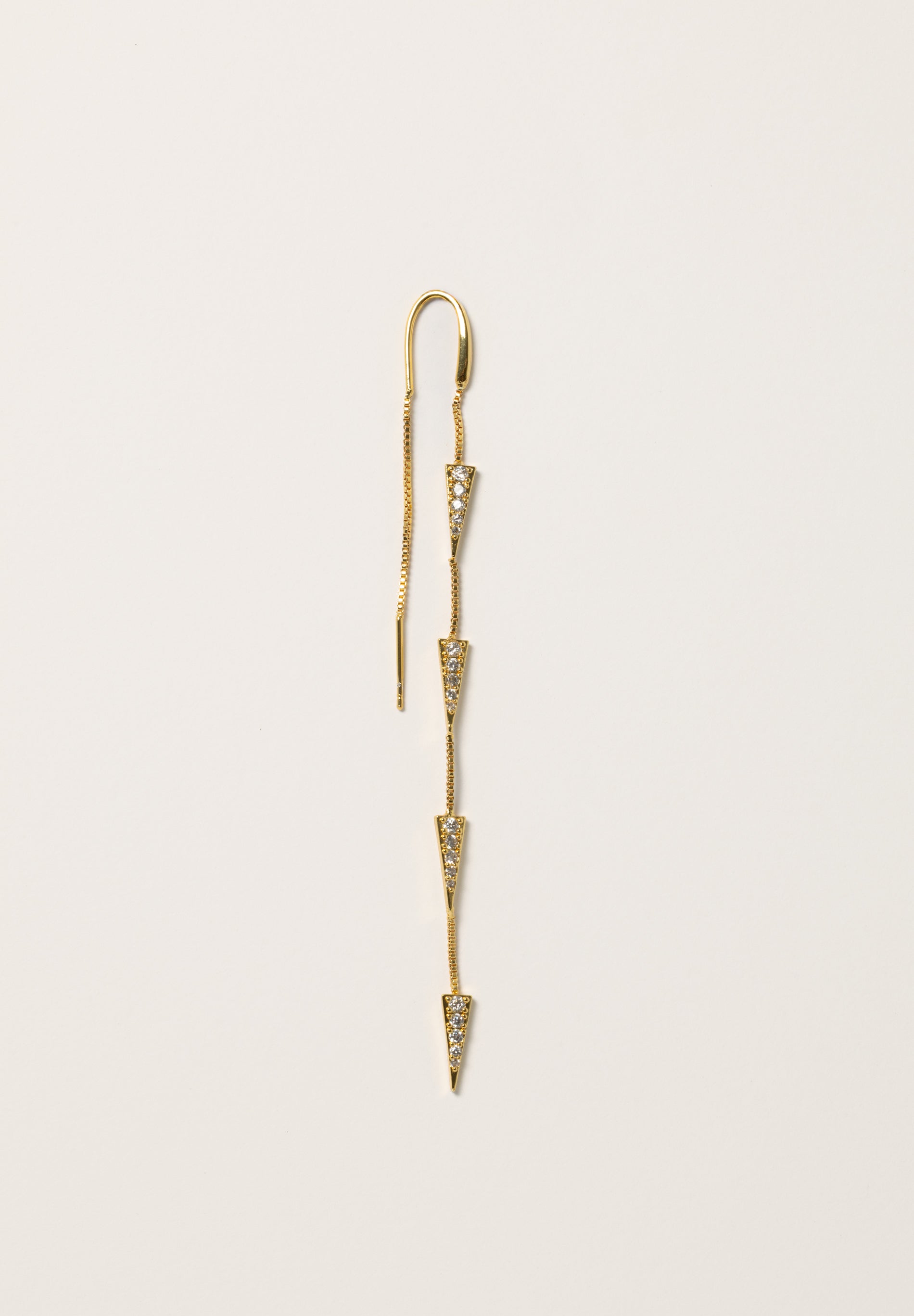 Double Chain 4 Spikes Earrings (Unit)