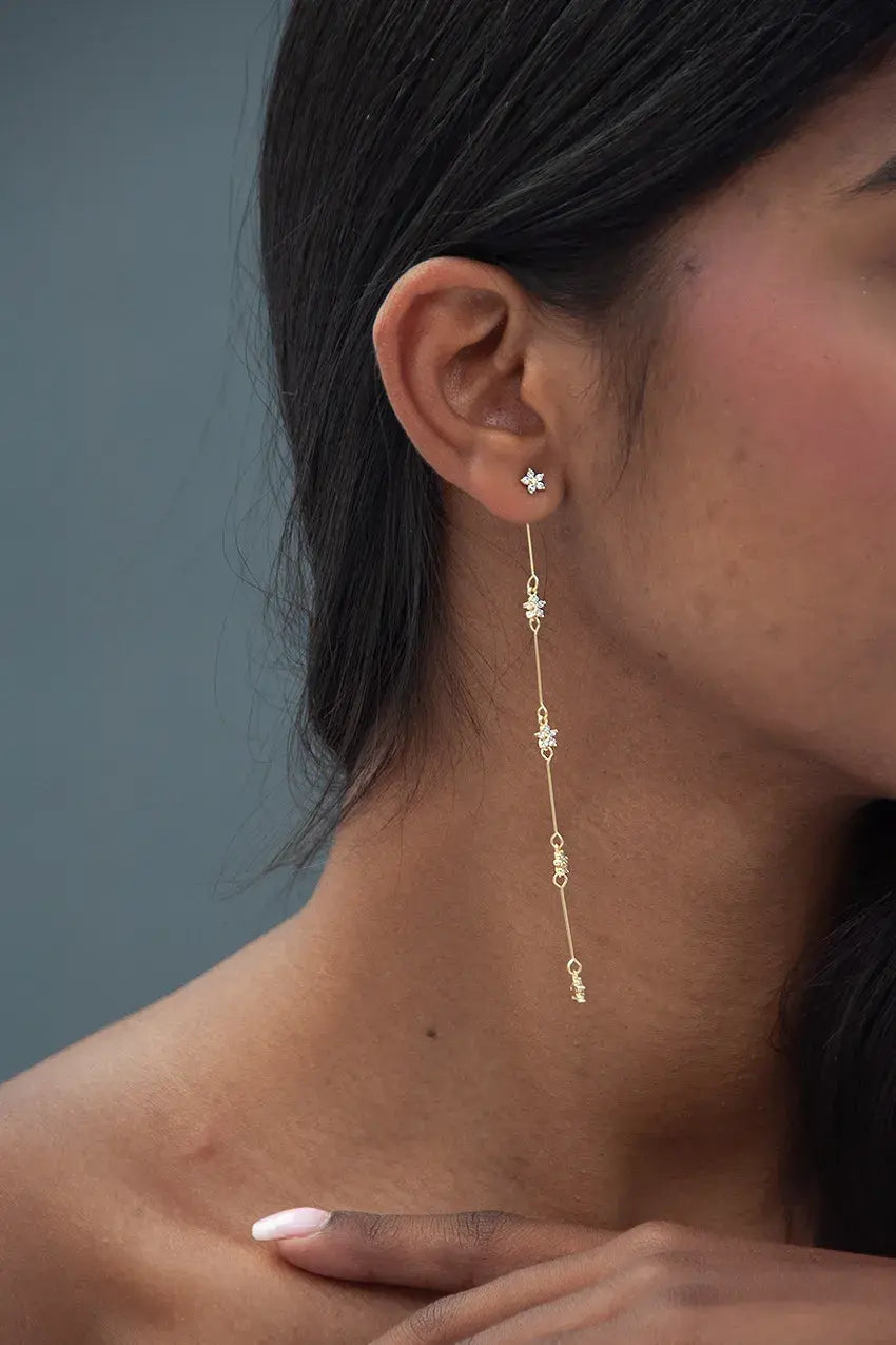 Pendientes Desmontables Flores Par