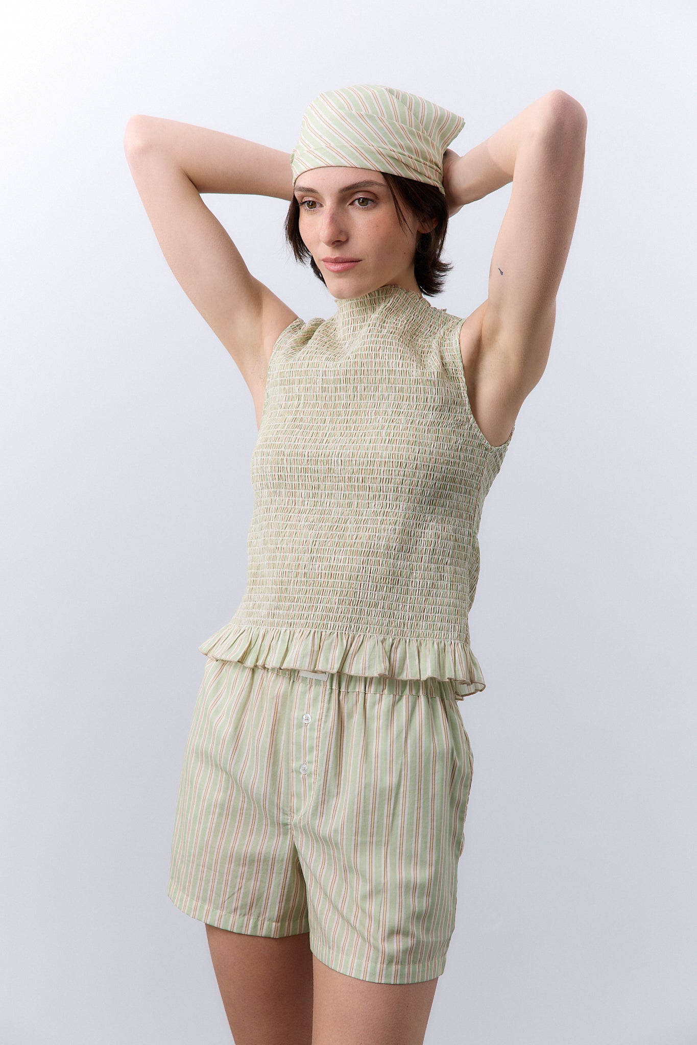 Short de pyjama Rayures Vertes