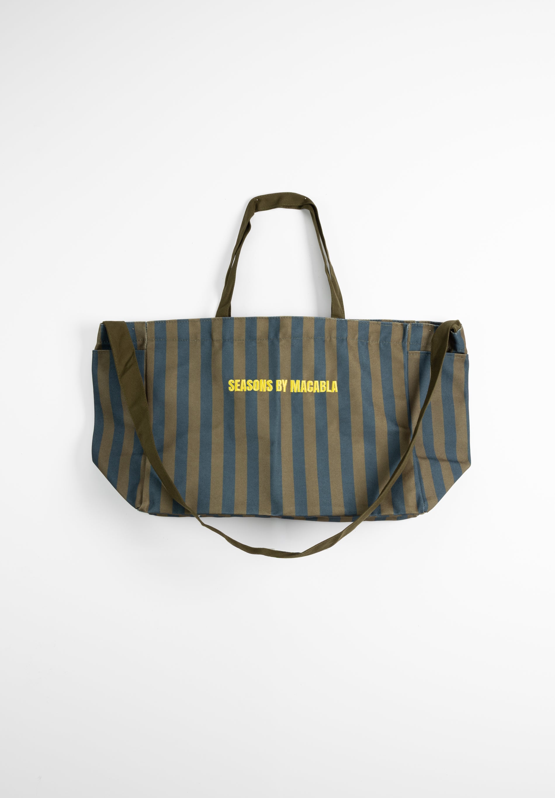 Sac fourre-tout à rayures bleu marine
