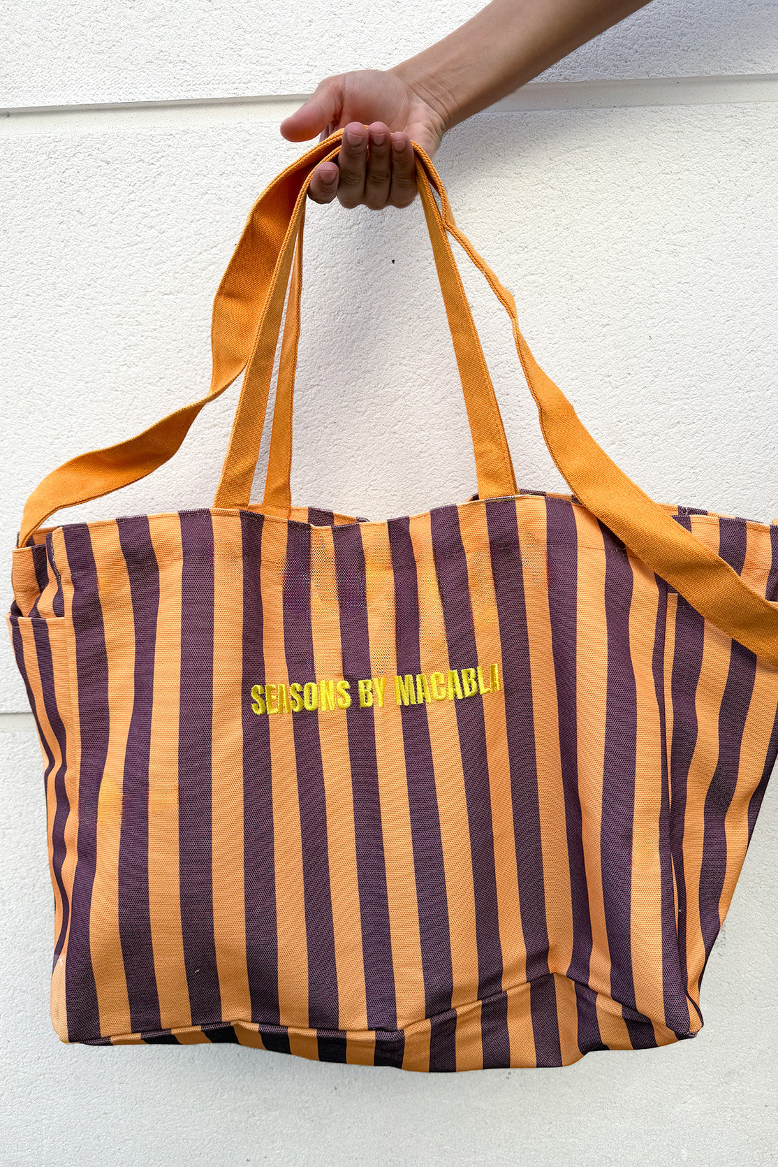 TOTE BAG STRIPES ORANGE