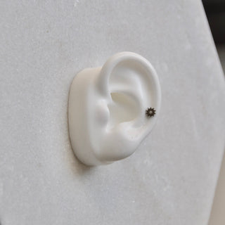Boucle d'oreille mini étoile-écrou